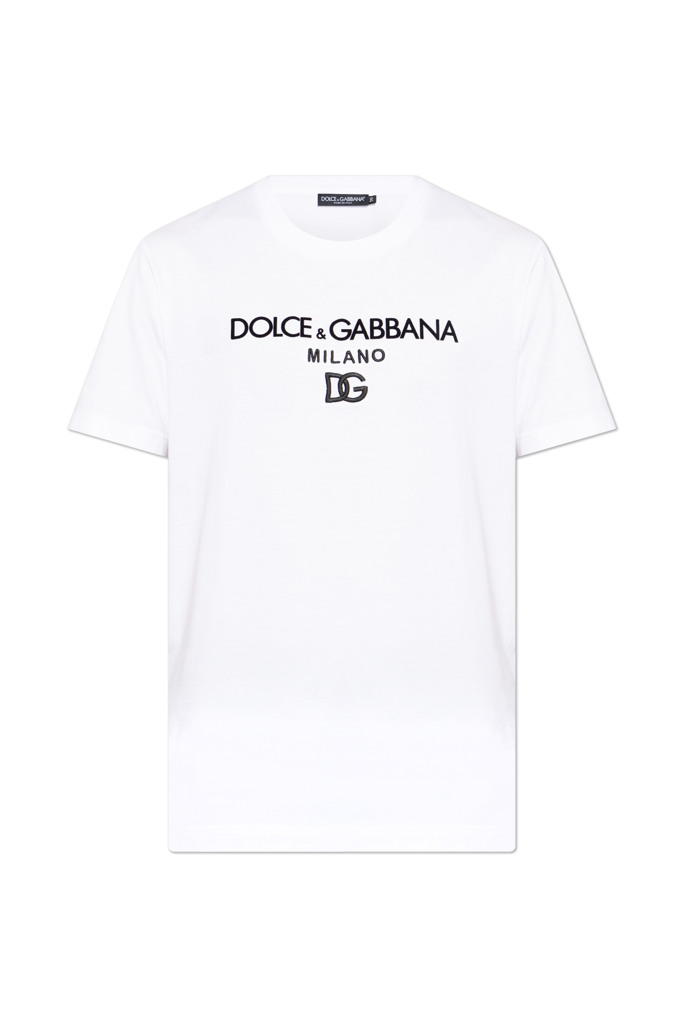 Dolce & Gabbana T-shirt Z Logo, Mężczyźni, Biały