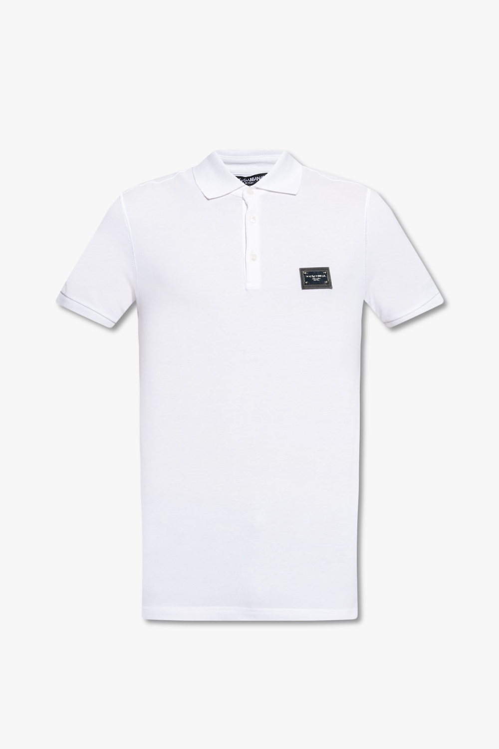 Dolce & Gabbana Bawełniane Polo, Mężczyźni, Biały