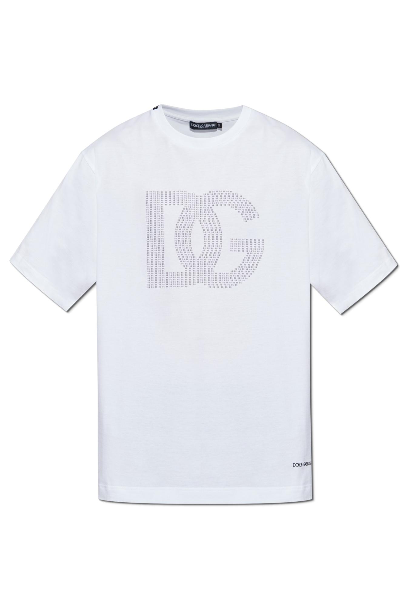 Dolce & Gabbana T-shirt Z Logo, Mężczyźni, Biały