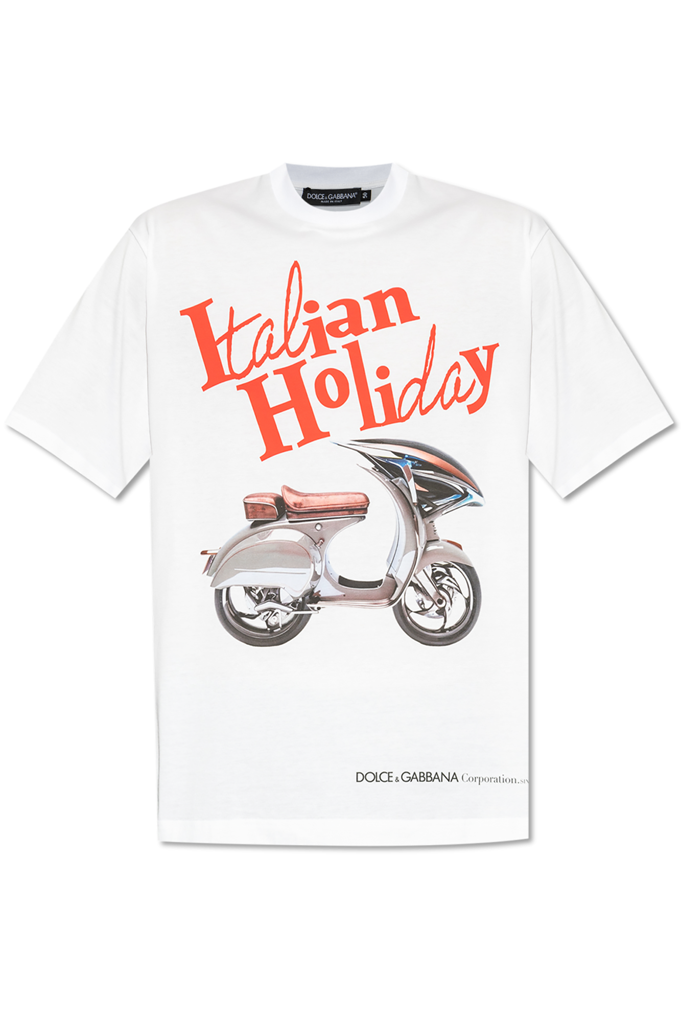 Dolce & Gabbana T-shirt Z Nadrukiem, Mężczyźni, Biały