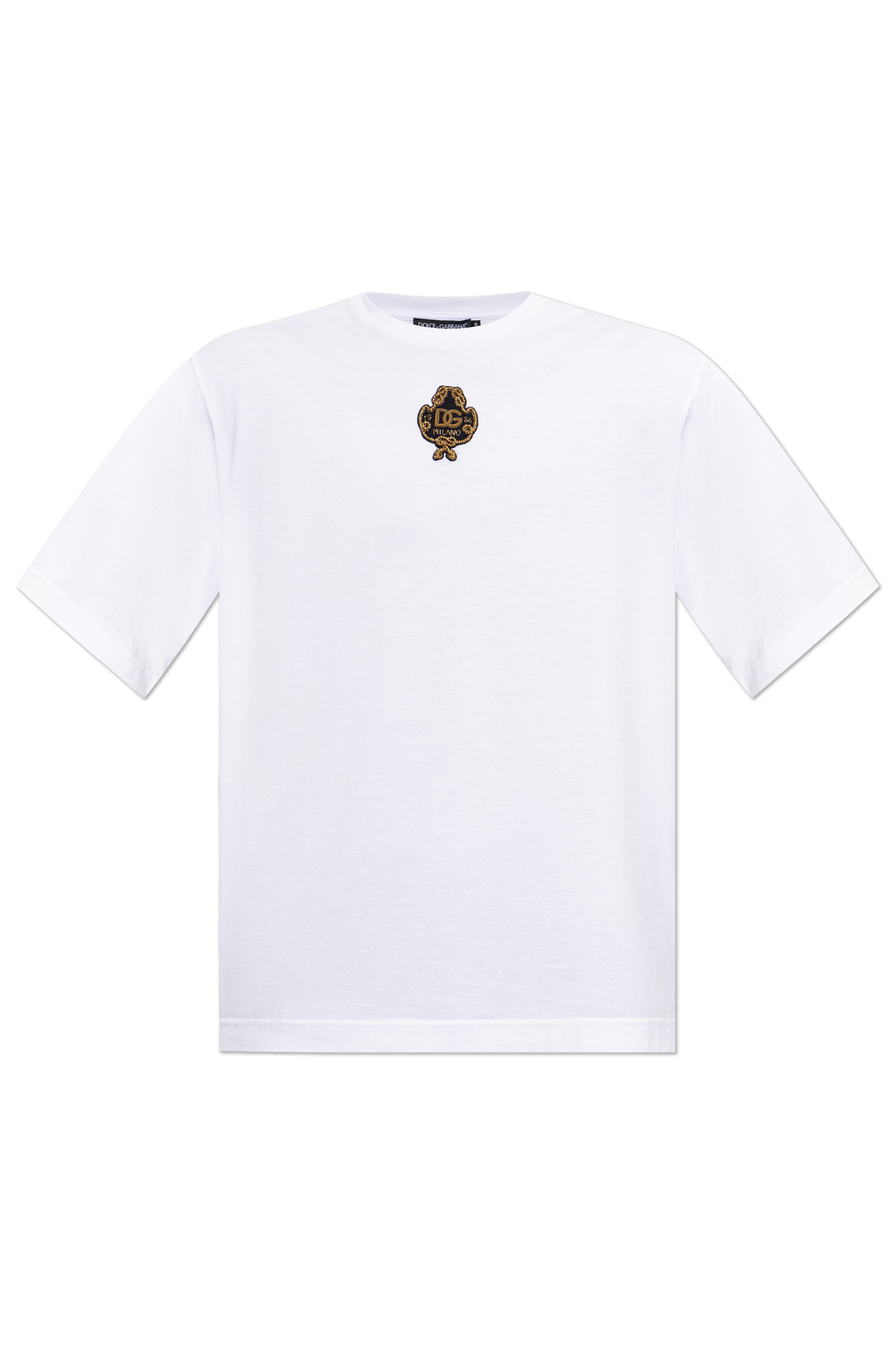 Dolce & Gabbana T-shirt Z Aplikacją, Mężczyźni, Biały