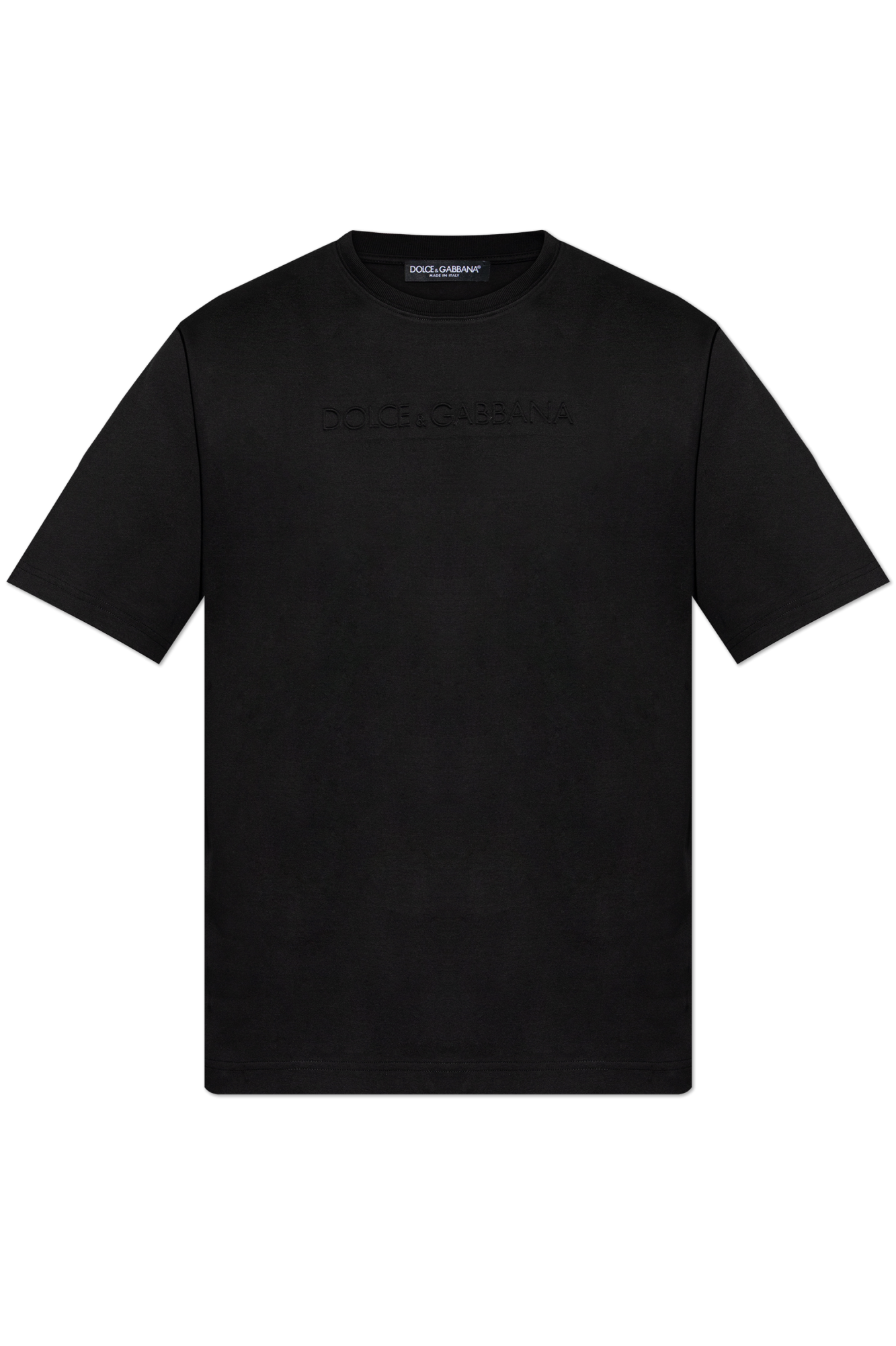 Dolce & Gabbana T-shirt Z Logo, Mężczyźni, Czarny