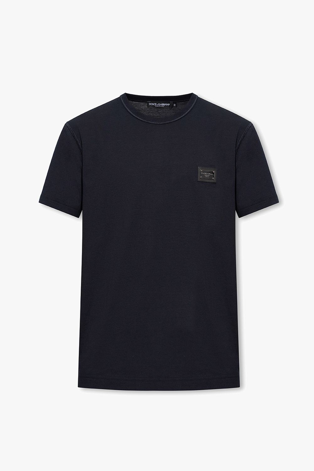 Dolce & Gabbana T-shirt Z Logo, Mężczyźni, Granatowy