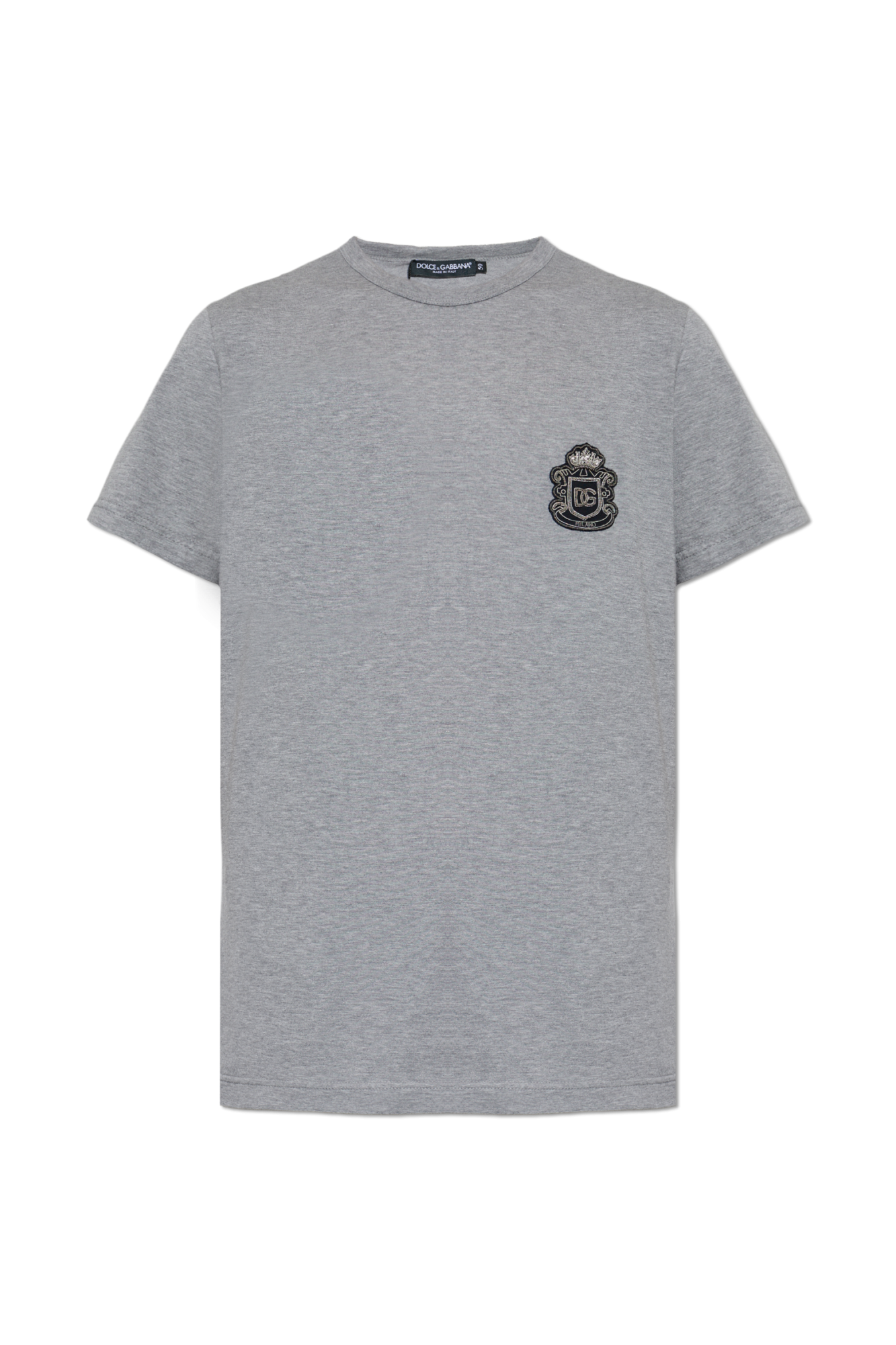 Dolce & Gabbana T-shirt Z Aplikacją, Mężczyźni, Szary