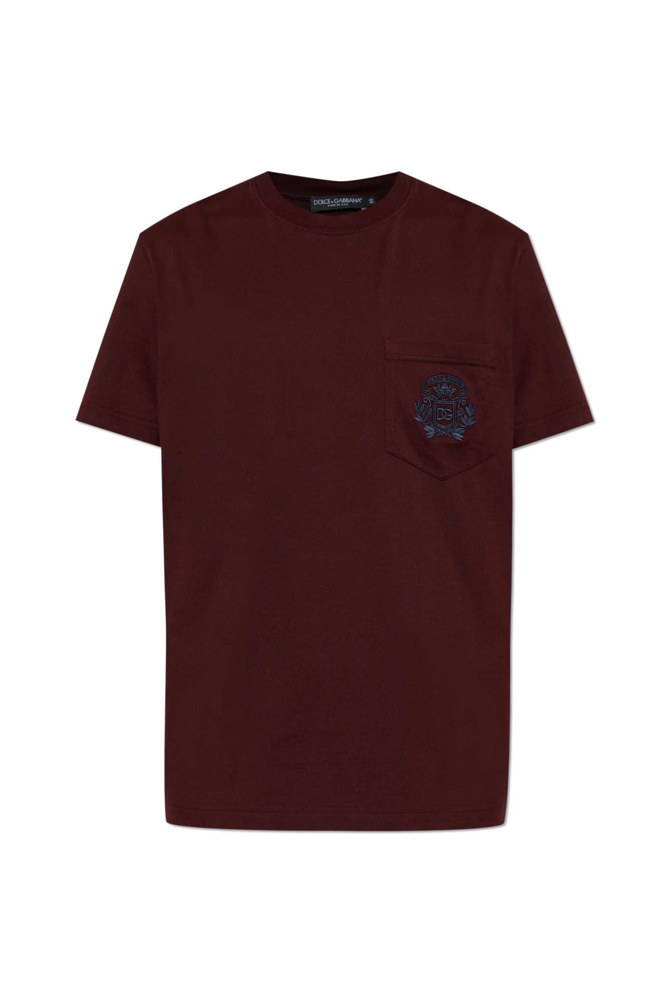 Dolce & Gabbana T-shirt Z Kieszenią, Mężczyźni, Bordo