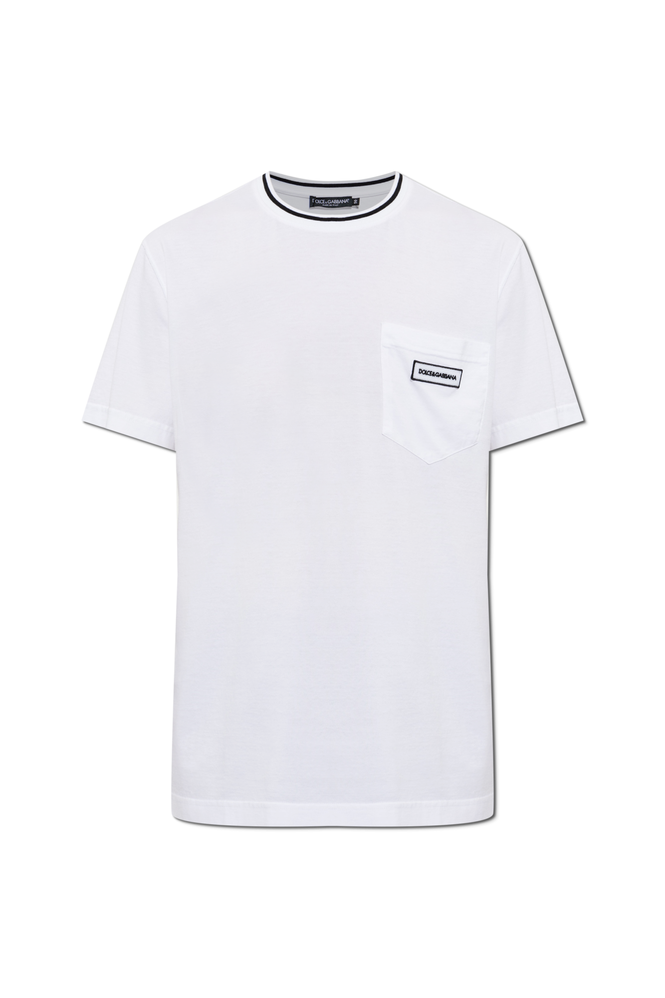 Dolce & Gabbana T-shirt Z Kieszenią, Mężczyźni, Biały