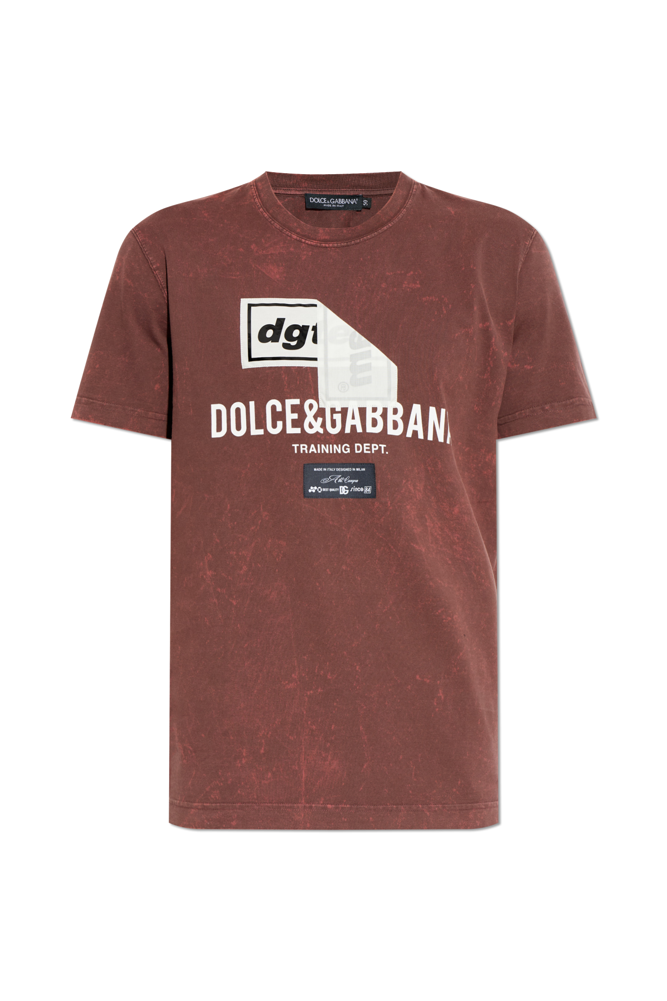 Dolce & Gabbana T-shirt Z Logo, Mężczyźni, Bordo