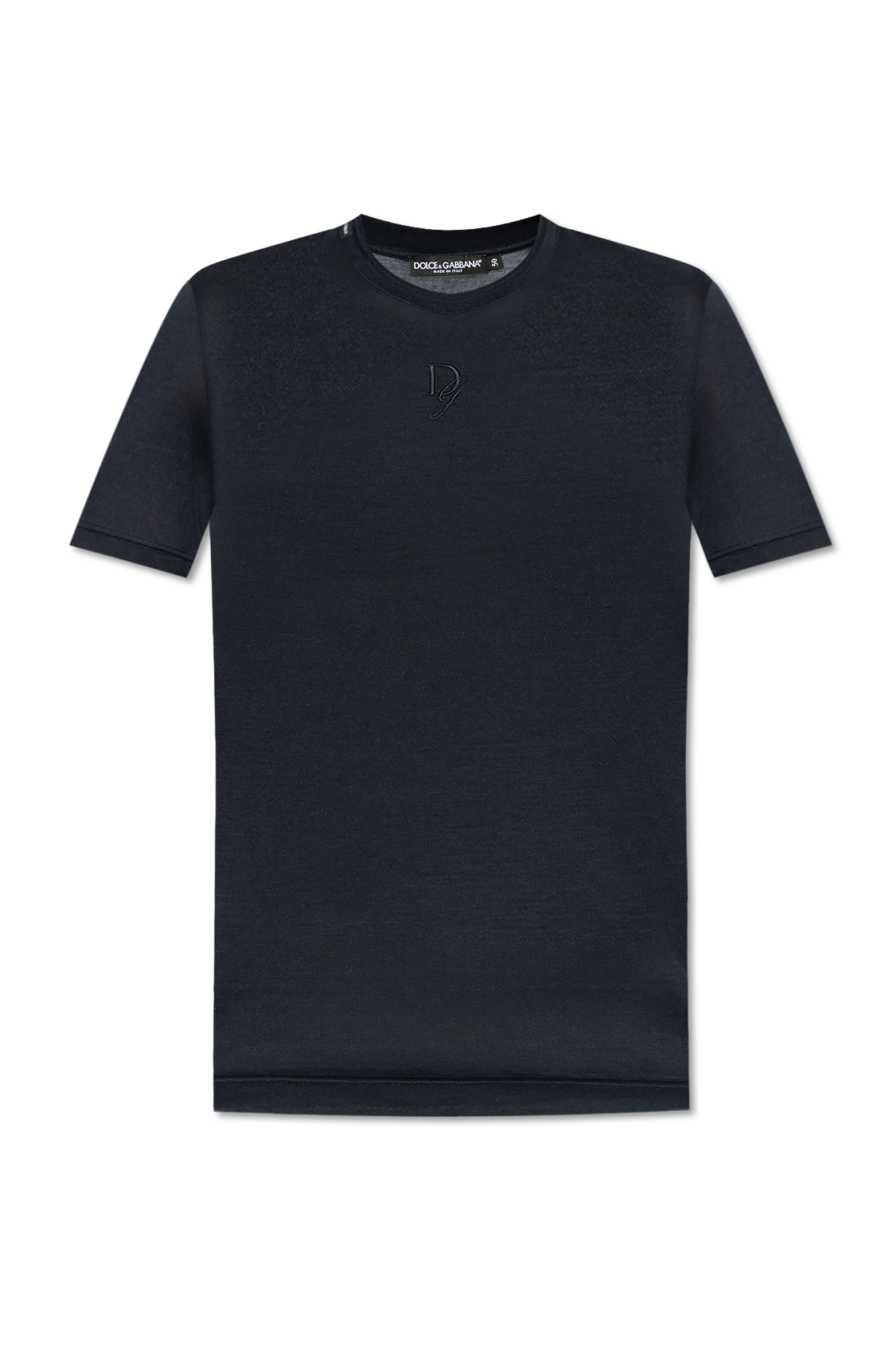 Dolce & Gabbana T-shirt Z Wyszytym Logo, Mężczyźni, Granatowy