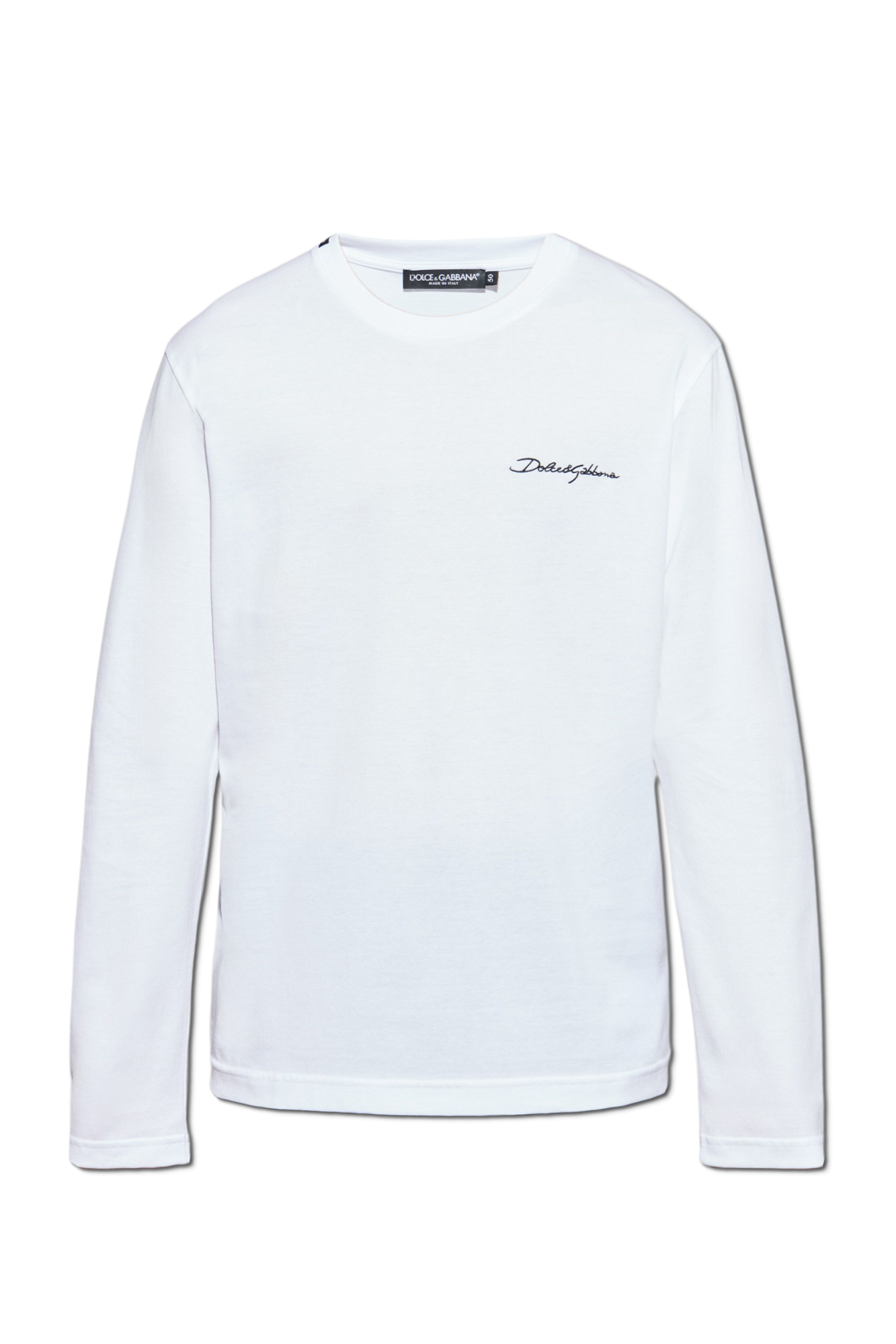 Dolce & Gabbana T-shirt Z Długimi Rękawami, Mężczyźni, Biały