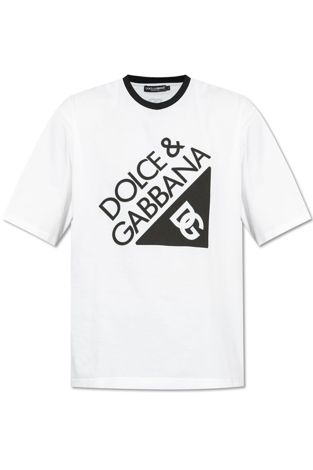 Dolce & Gabbana T-shirt Z Nadrukowanym Logo, Mężczyźni, Biały