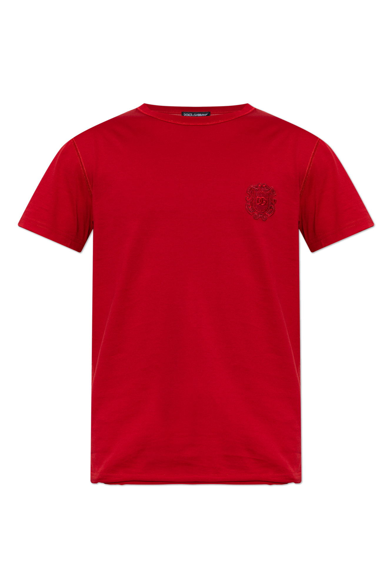 Dolce & Gabbana T-shirt Z Surowym Wykończeniem, Mężczyźni, Czerwony