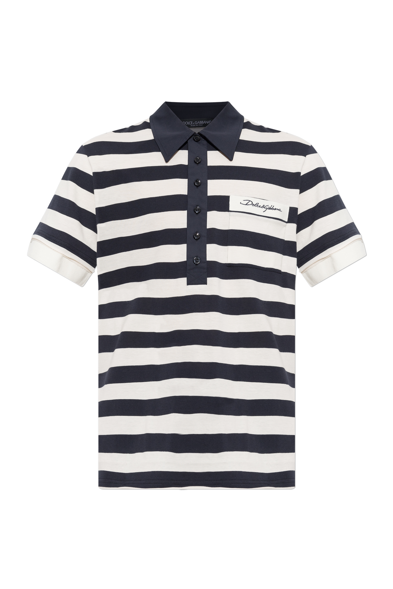 Dolce & Gabbana Polo Z Kieszenią, Mężczyźni, Granatowy