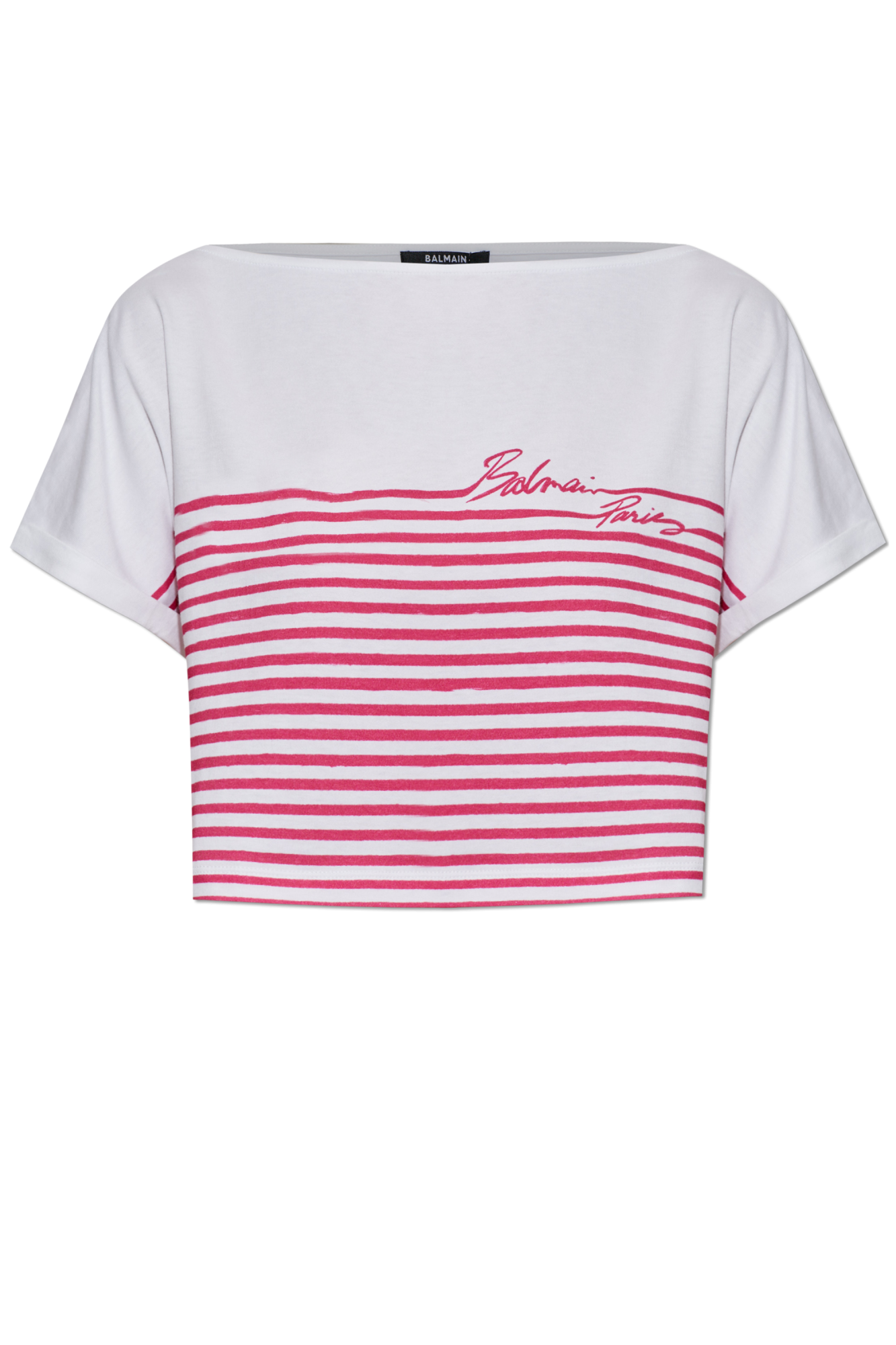 Balmain Top Ze Wzorem W Pasy, Kobiety, Różowy