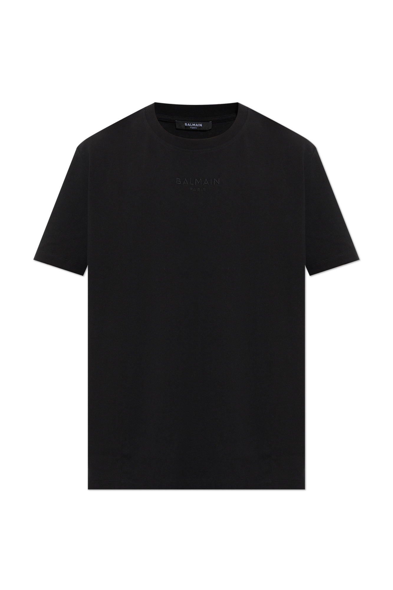 Balmain T-shirt Z Wyszytym Logo, Mężczyźni, Czarny