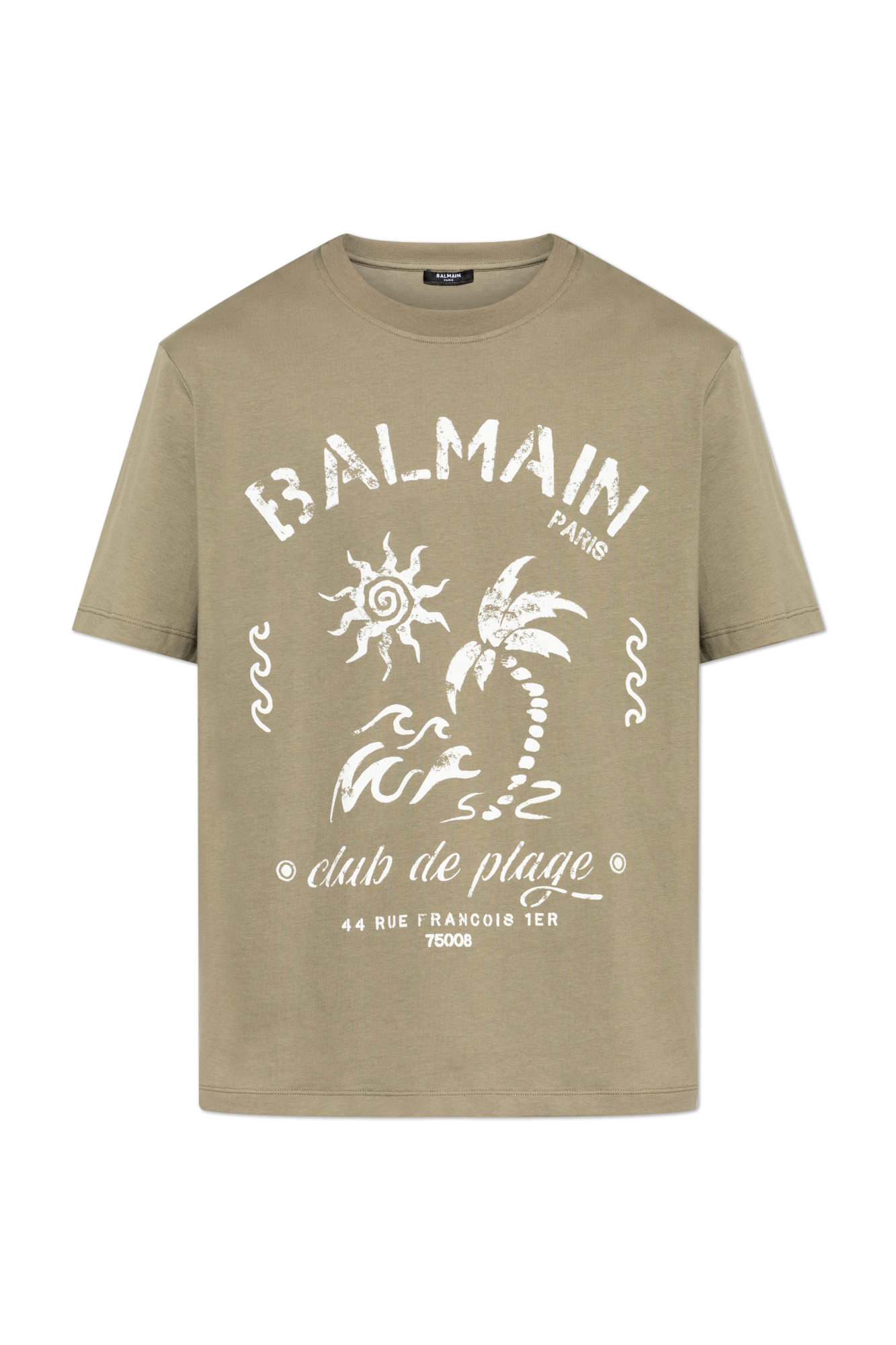 Balmain T-shirt Z Nadrukiem, Mężczyźni, Zielony