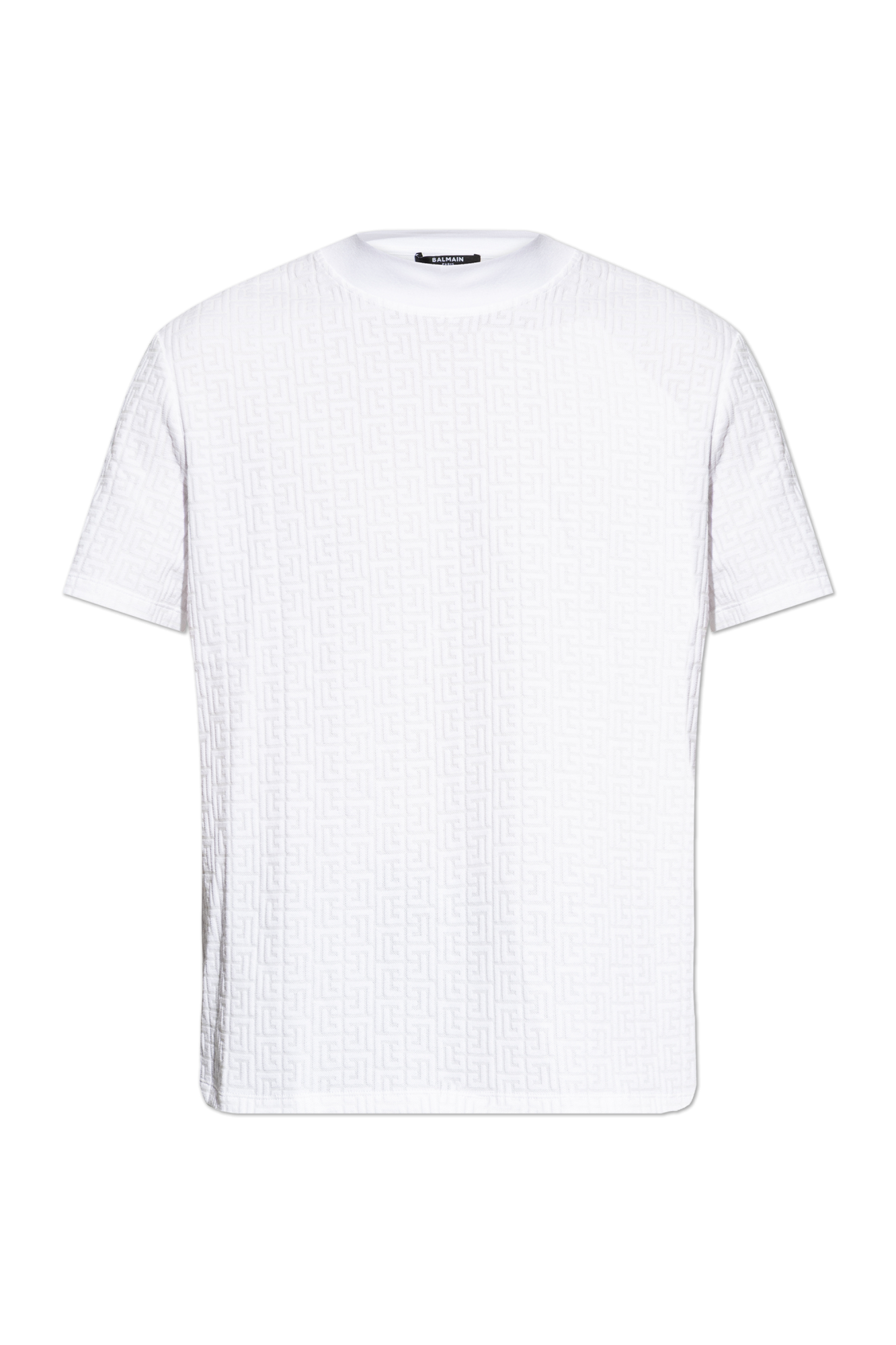 Balmain T-shirt Z Monogramem, Mężczyźni, Biały