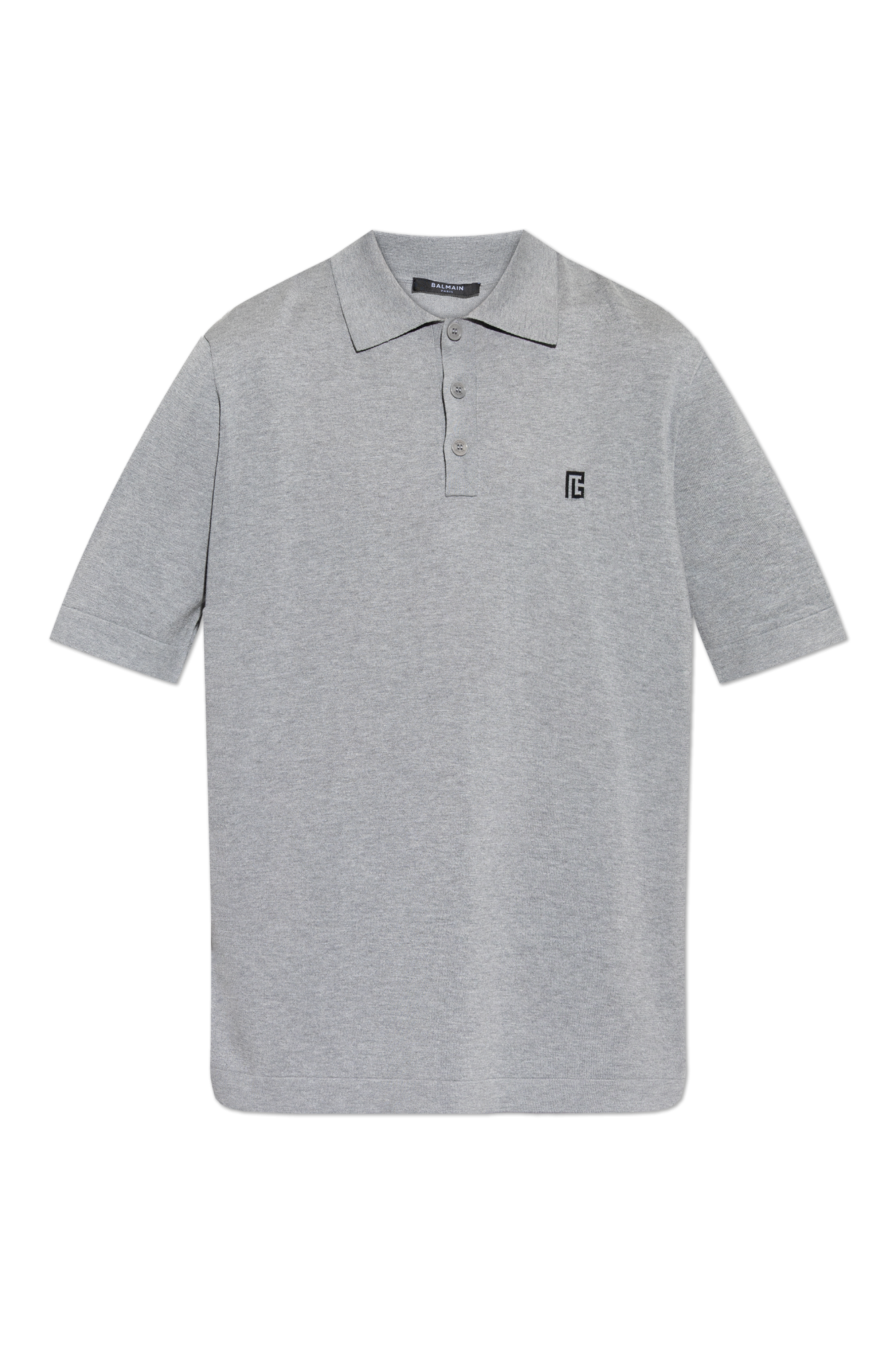 Balmain Polo Z Logo, Mężczyźni, Czarny