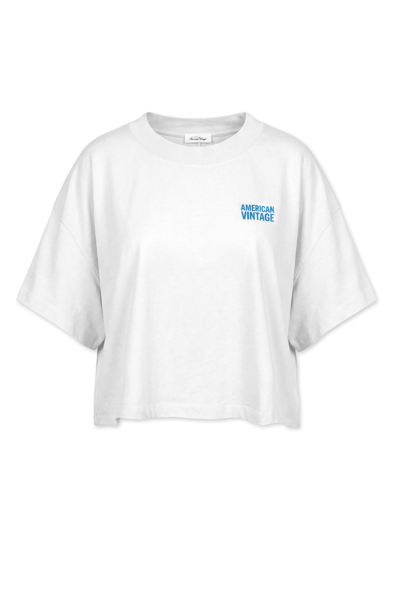 American Vintage T-shirt Z Nadrukowanym Logo, Kobiety, Biały