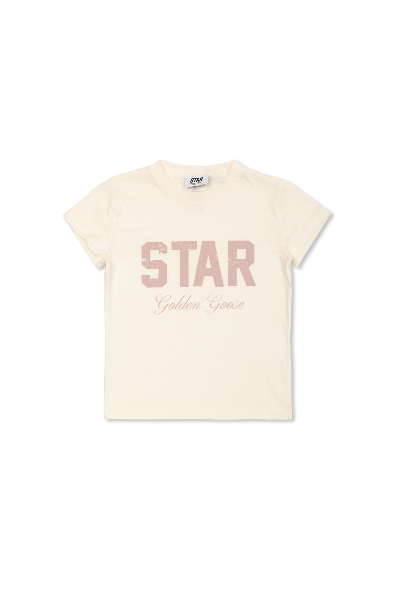 Golden Goose Kids T-shirt Z Logo, Unisex, Kremowy