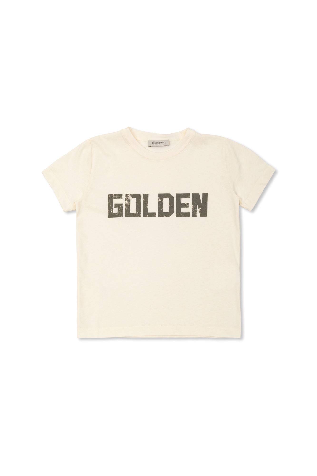 Golden Goose Kids T-shirt Z Logo, Unisex, Kremowy