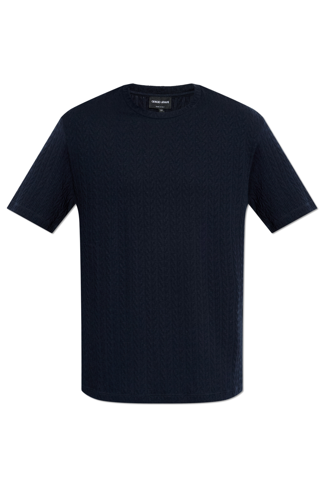 Giorgio Armani T-shirt Z Wypukłym Wzorem, Mężczyźni, Granatowy