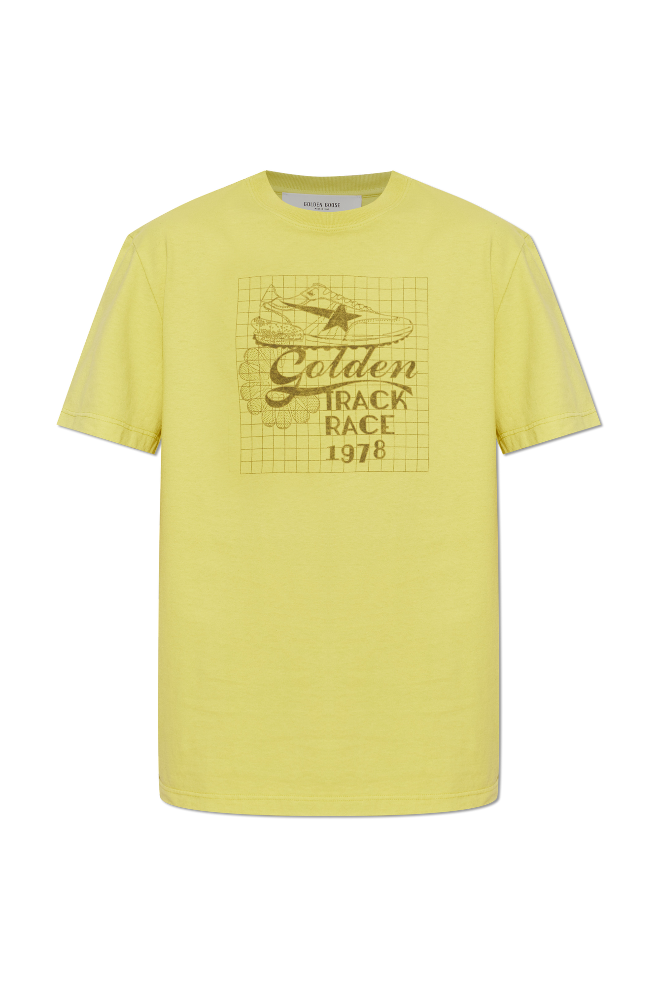 Golden Goose T-shirt Z Nadrukiem, Mężczyźni, Zielony