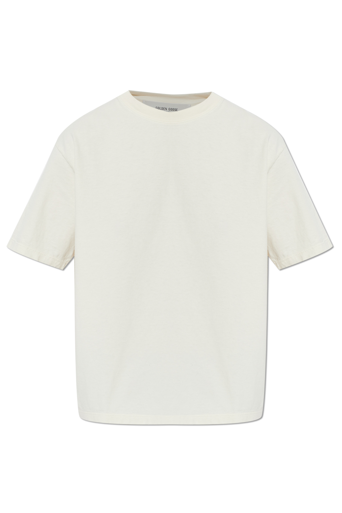 Golden Goose T-shirt Z Logo, Kobiety, Kremowy