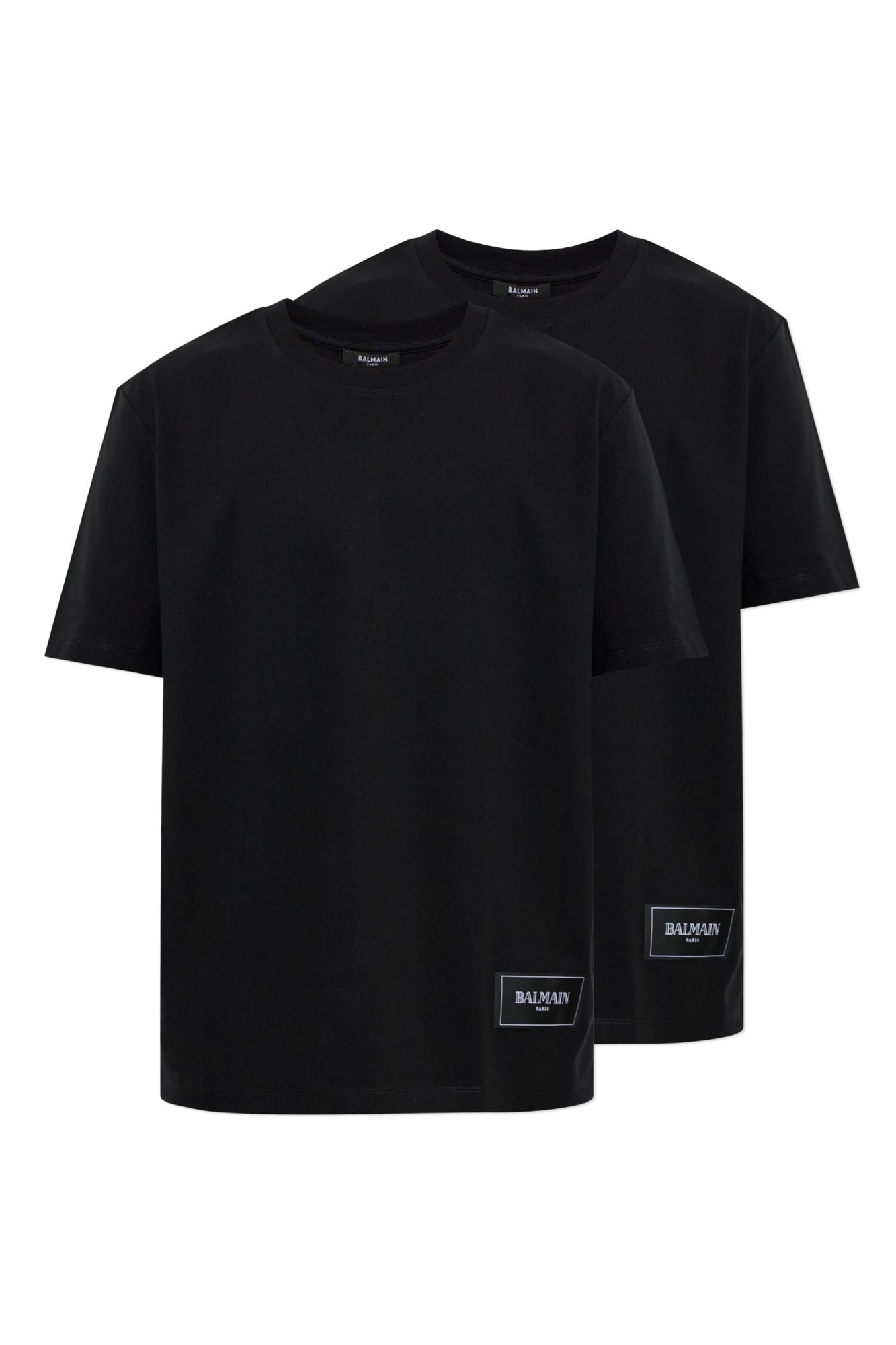 Balmain Dwupak T-shirtów, Mężczyźni, Czarny