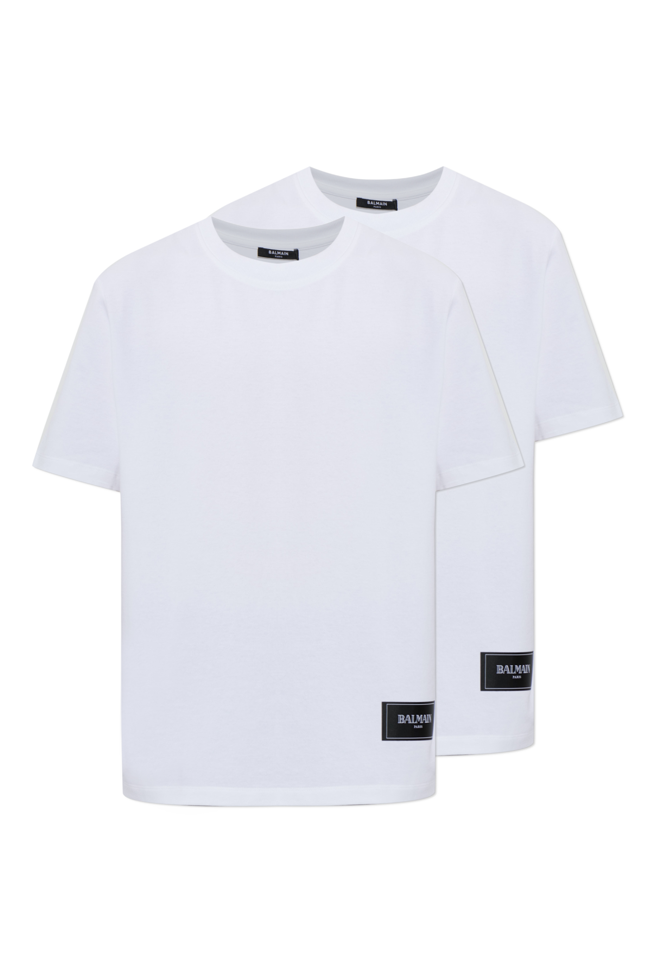 Balmain Dwupak T-shirtów, Mężczyźni, Biały
