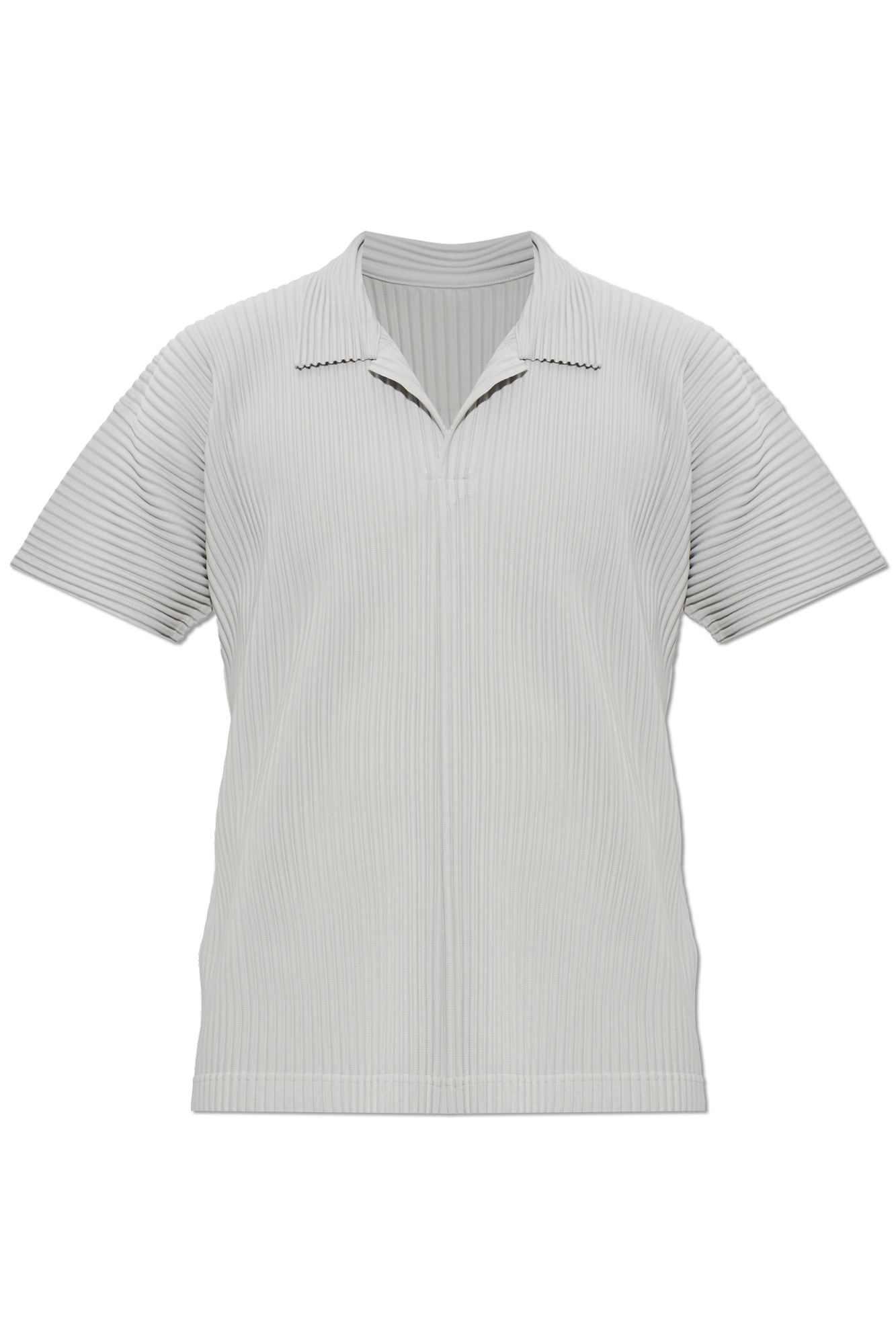 Homme Plissé Issey Miyake Plisowane Polo, Mężczyźni, Szary