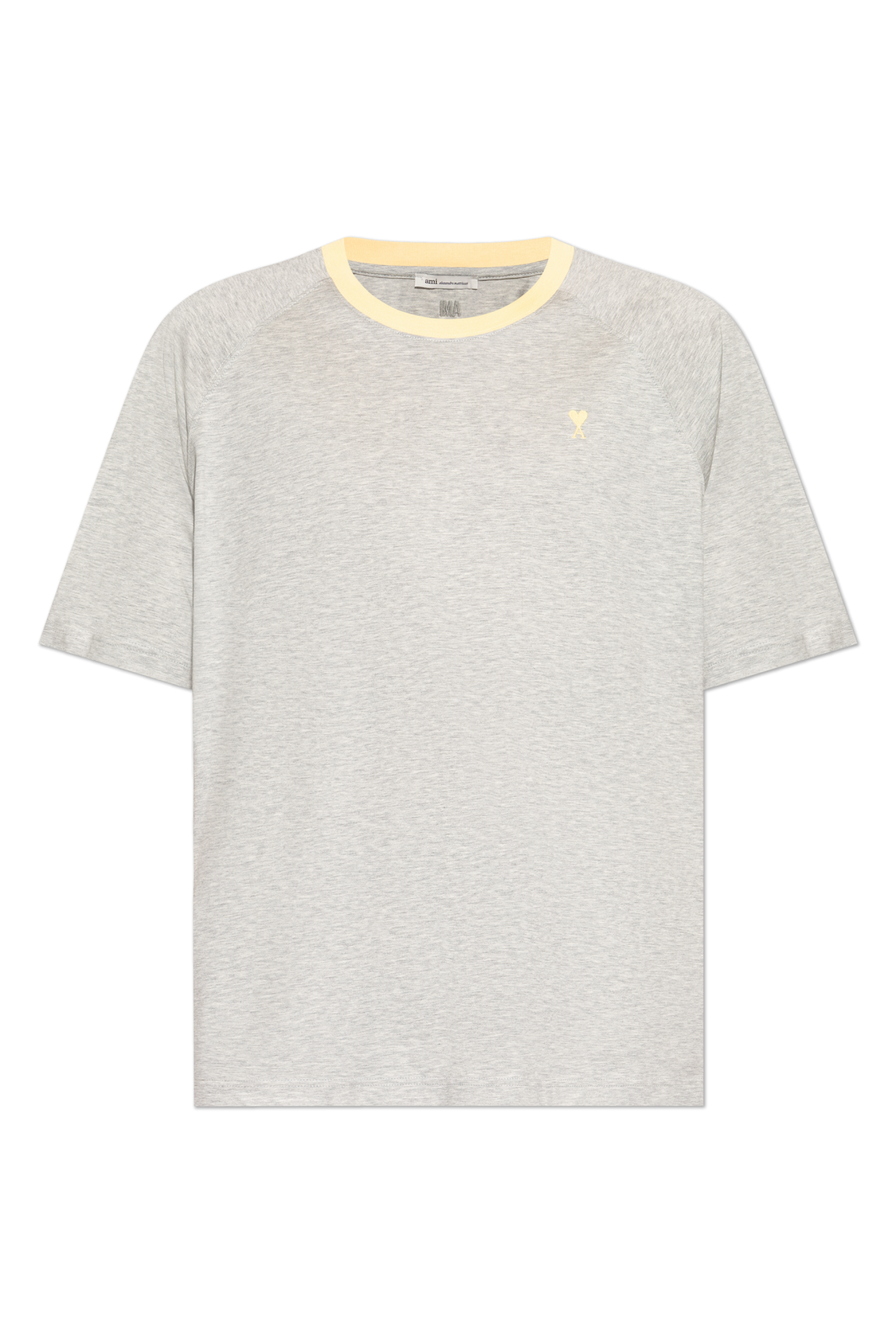 Ami Alexandre Mattiussi T-shirt Z Wyszytym Logo, Mężczyźni, Szary