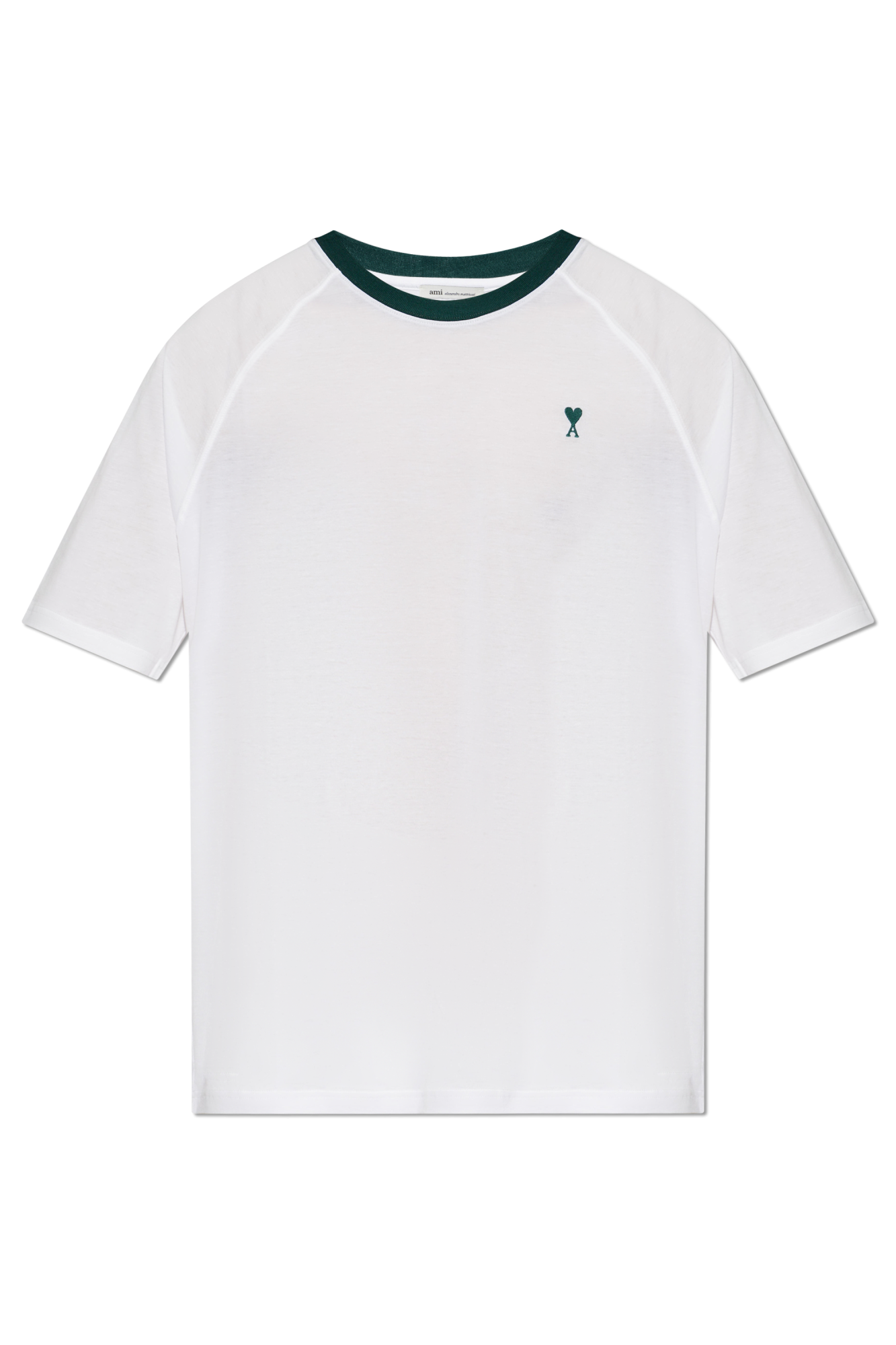 Ami Alexandre Mattiussi T-shirt Z Wyszytym Logo, Mężczyźni, Biały