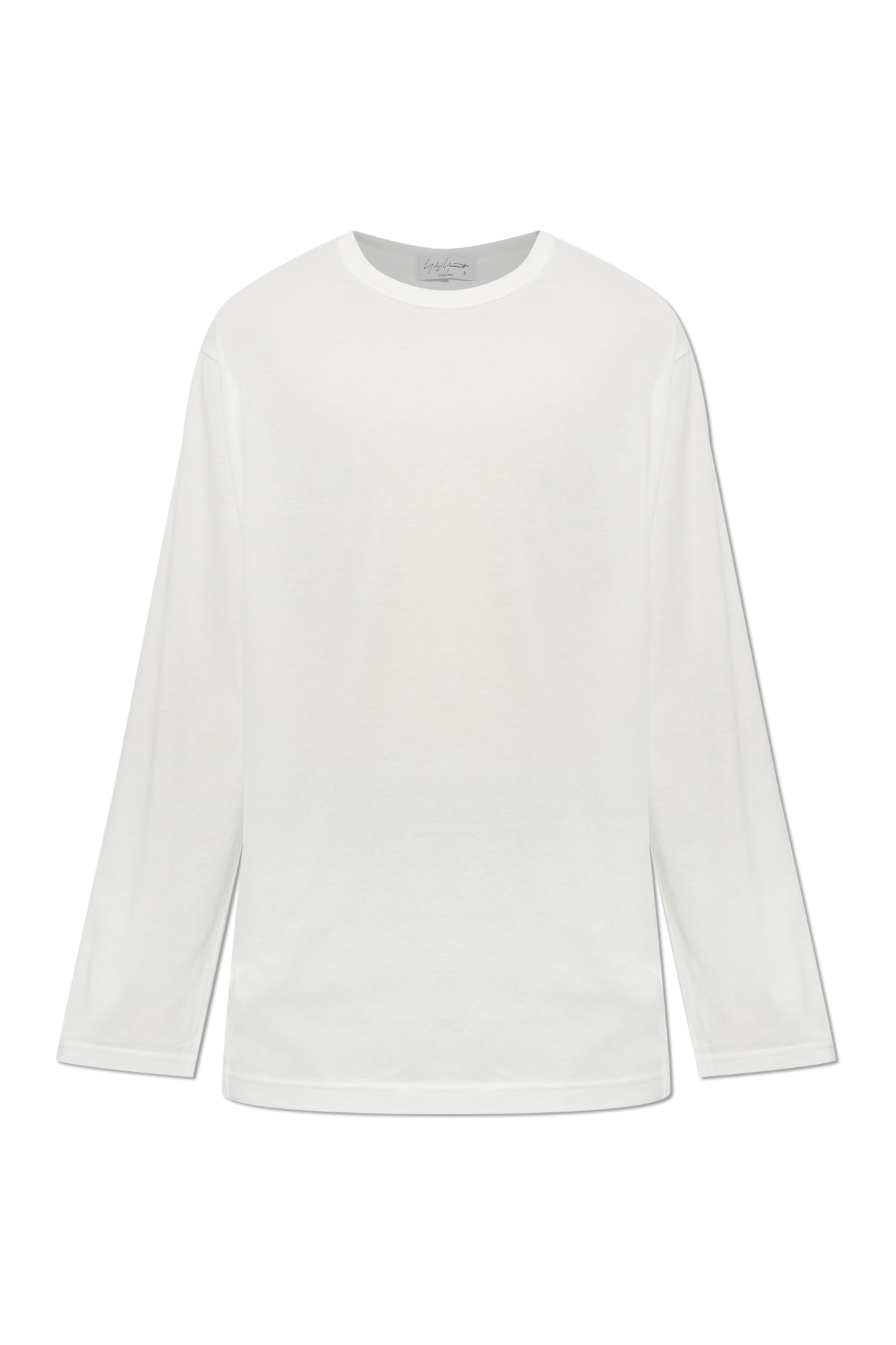 Yohji Yamamoto T-shirt Z Długimi Rękawami, Mężczyźni, Biały