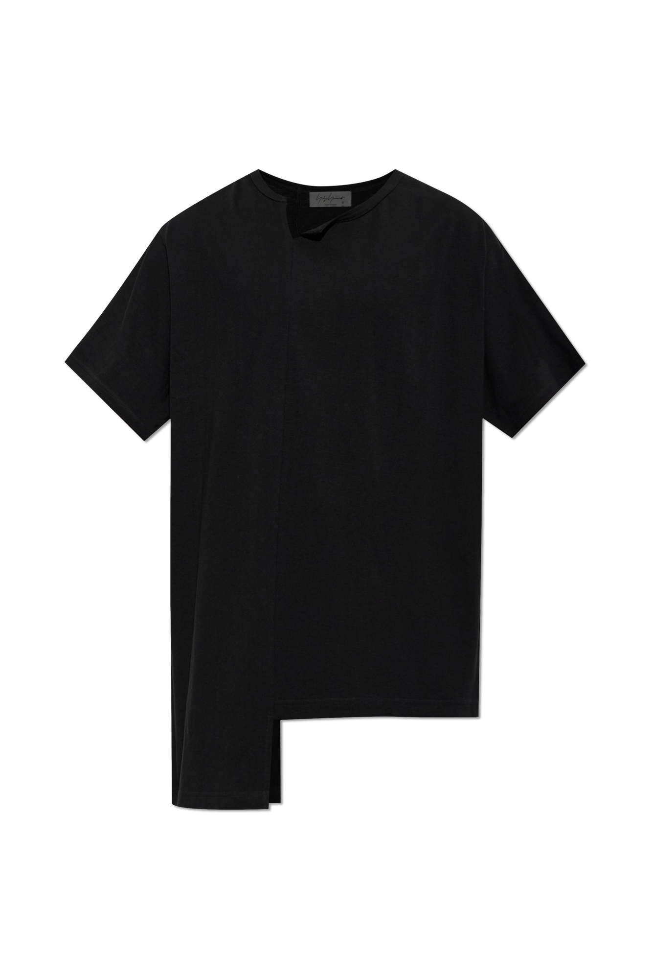 Yohji Yamamoto T-shirt O Asymetrycznym Kroju, Mężczyźni, Czarny