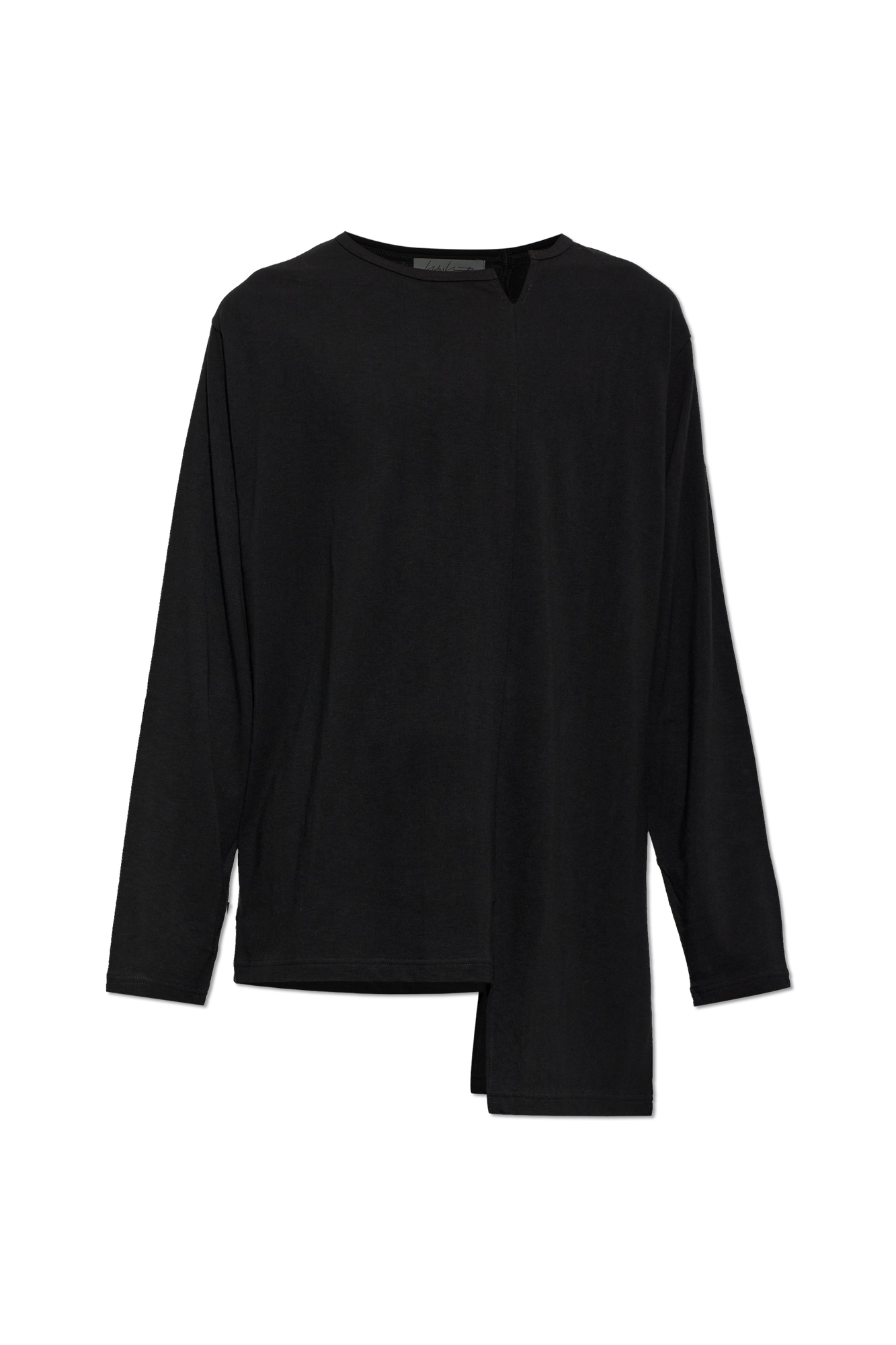Yohji Yamamoto T-shirt O Asymetrycznym Kroju, Mężczyźni, Czarny