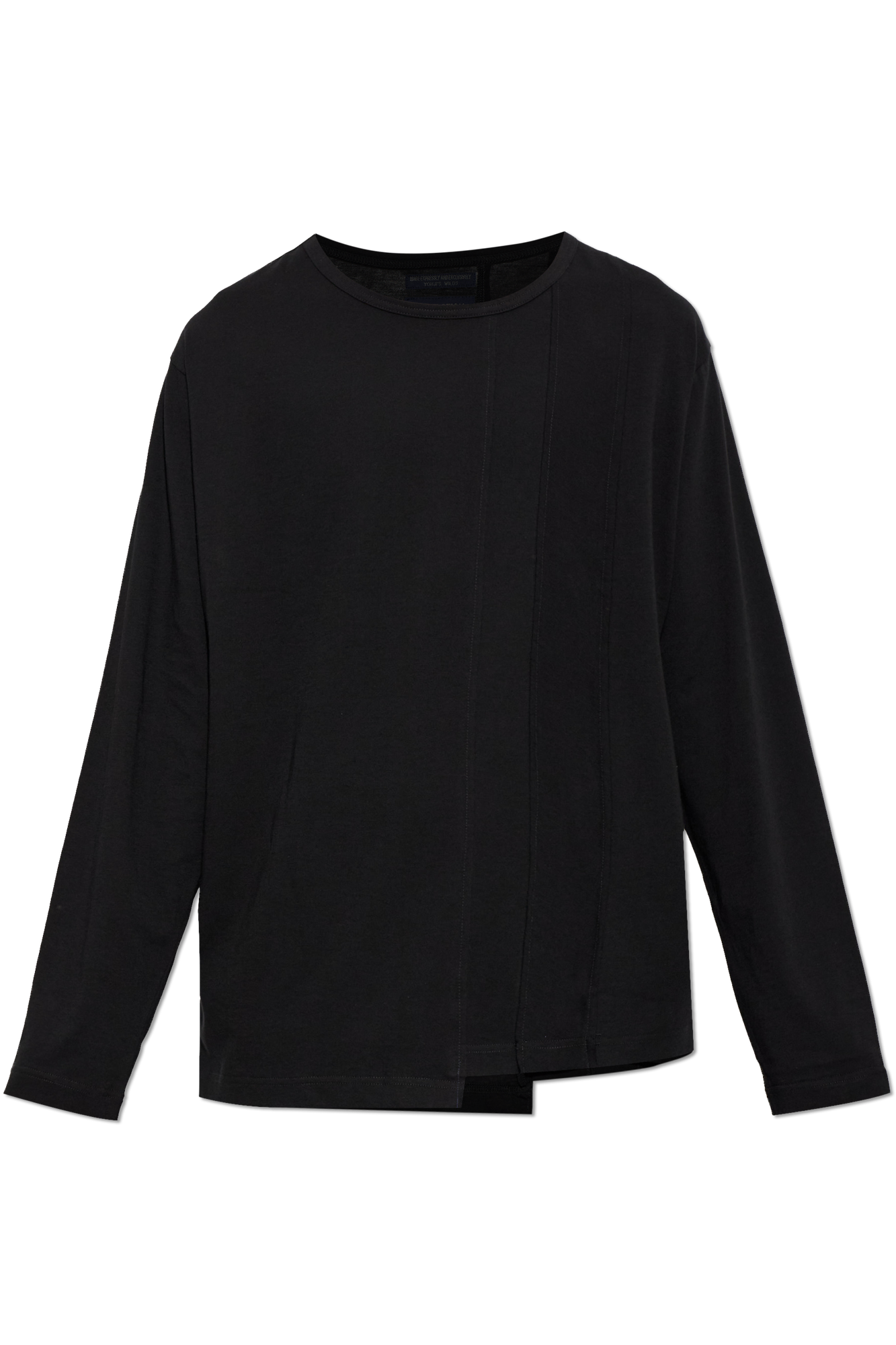 Yohji Yamamoto T-shirt Z Długimi Rękawami, Mężczyźni, Czarny