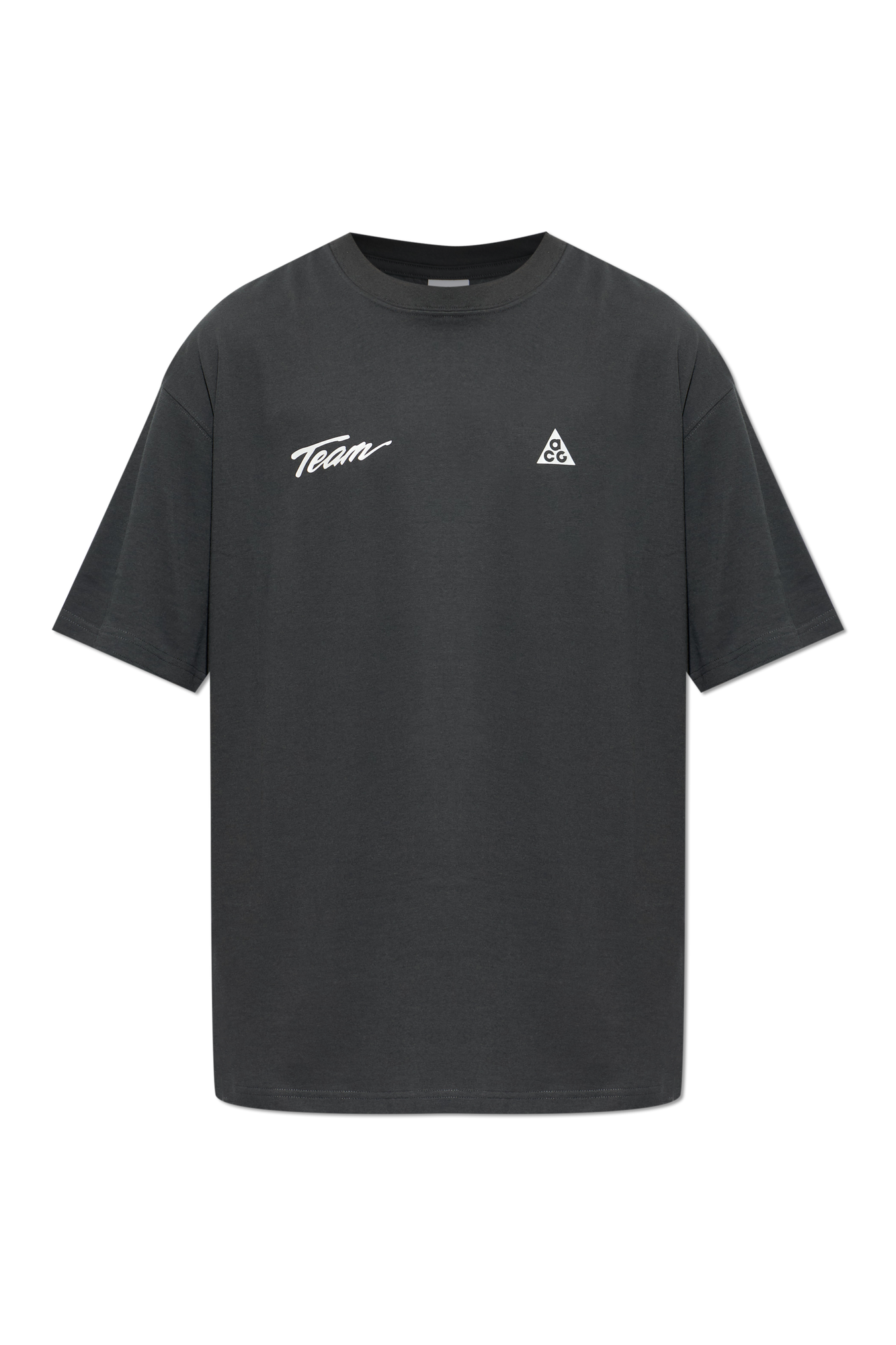 Nike T-shirt Z Nadrukiem, Mężczyźni, Szary