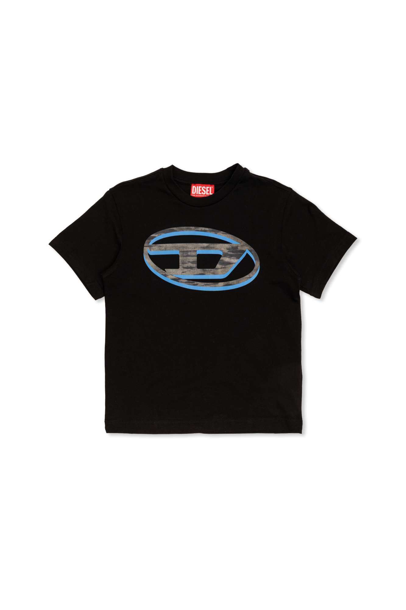 Diesel Kids T-shirt ‘TVEL OVER’, Unisex, Czarny