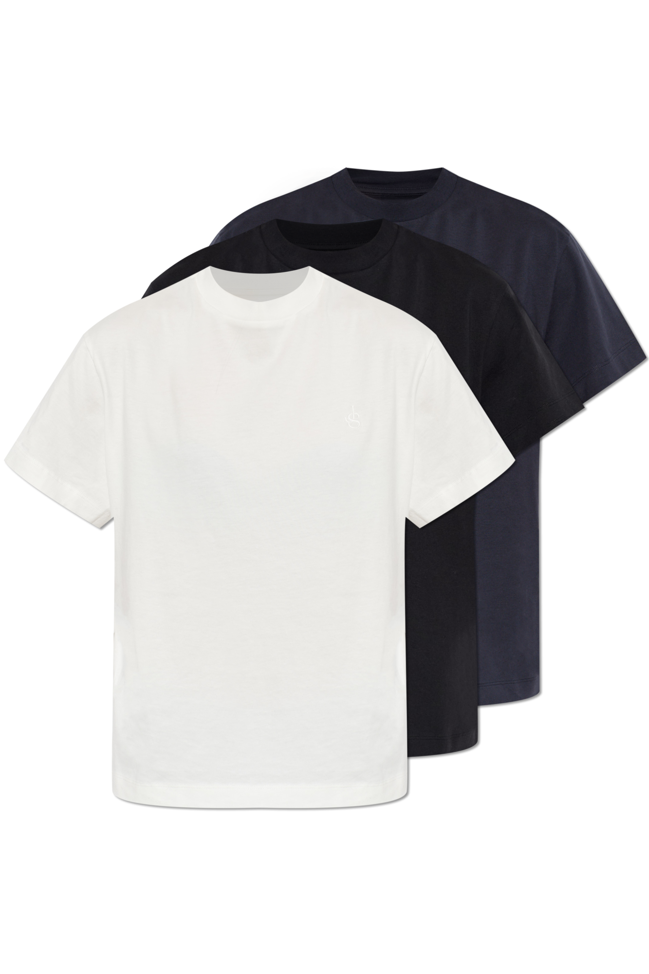JIL SANDER Trójpak Bawełnianych T-shirtów, Kobiety, Multikolor