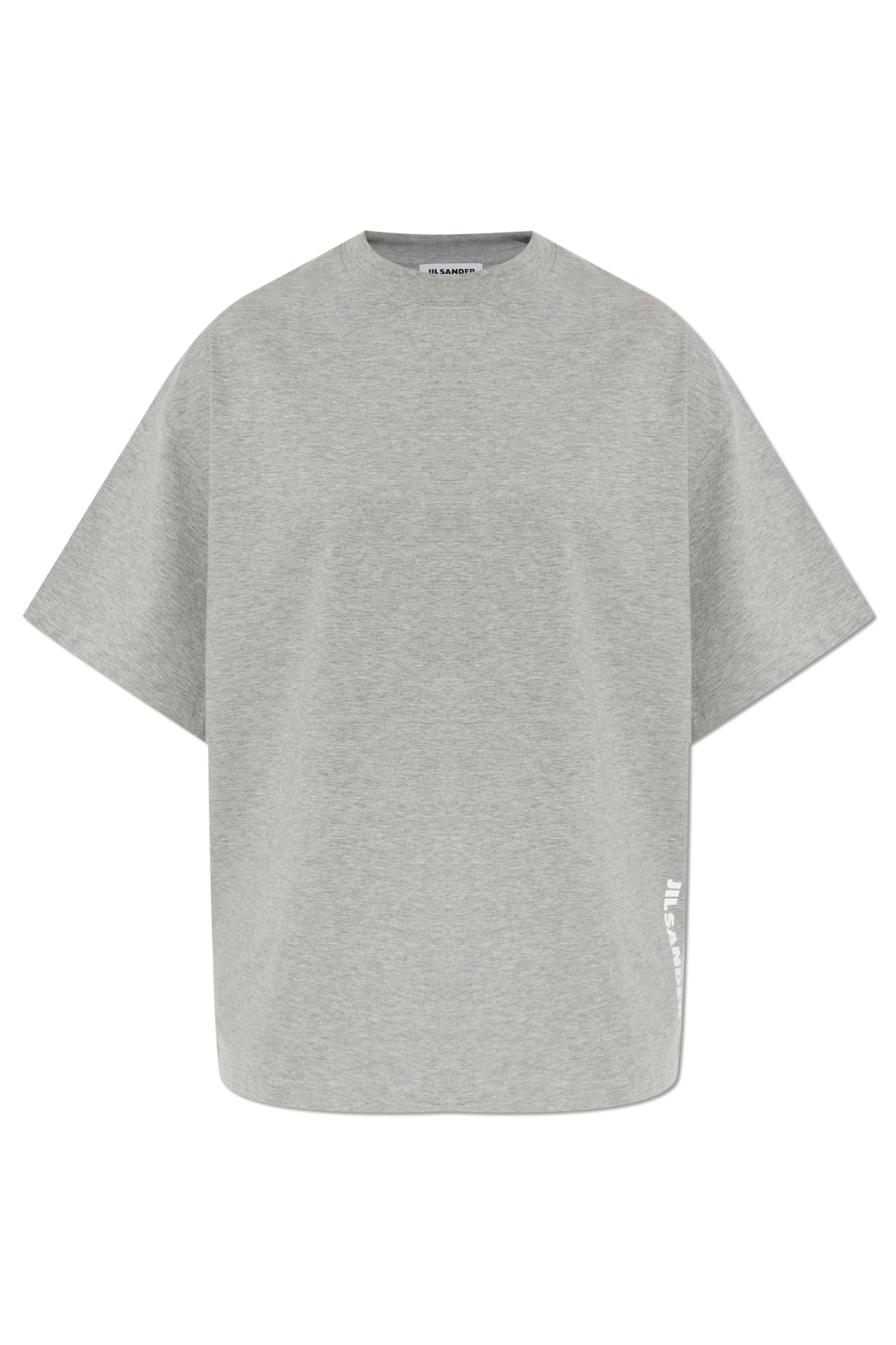JIL SANDER T-shirt Z Nadrukowanym Logo, Kobiety, Szary