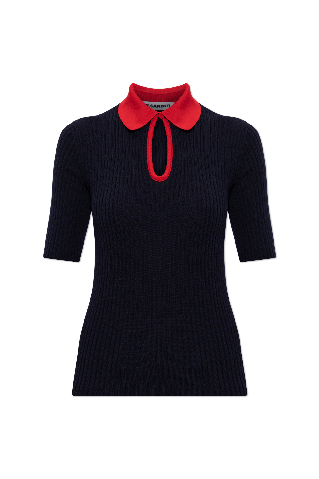 JIL SANDER Wełniane Polo, Kobiety, Granatowy