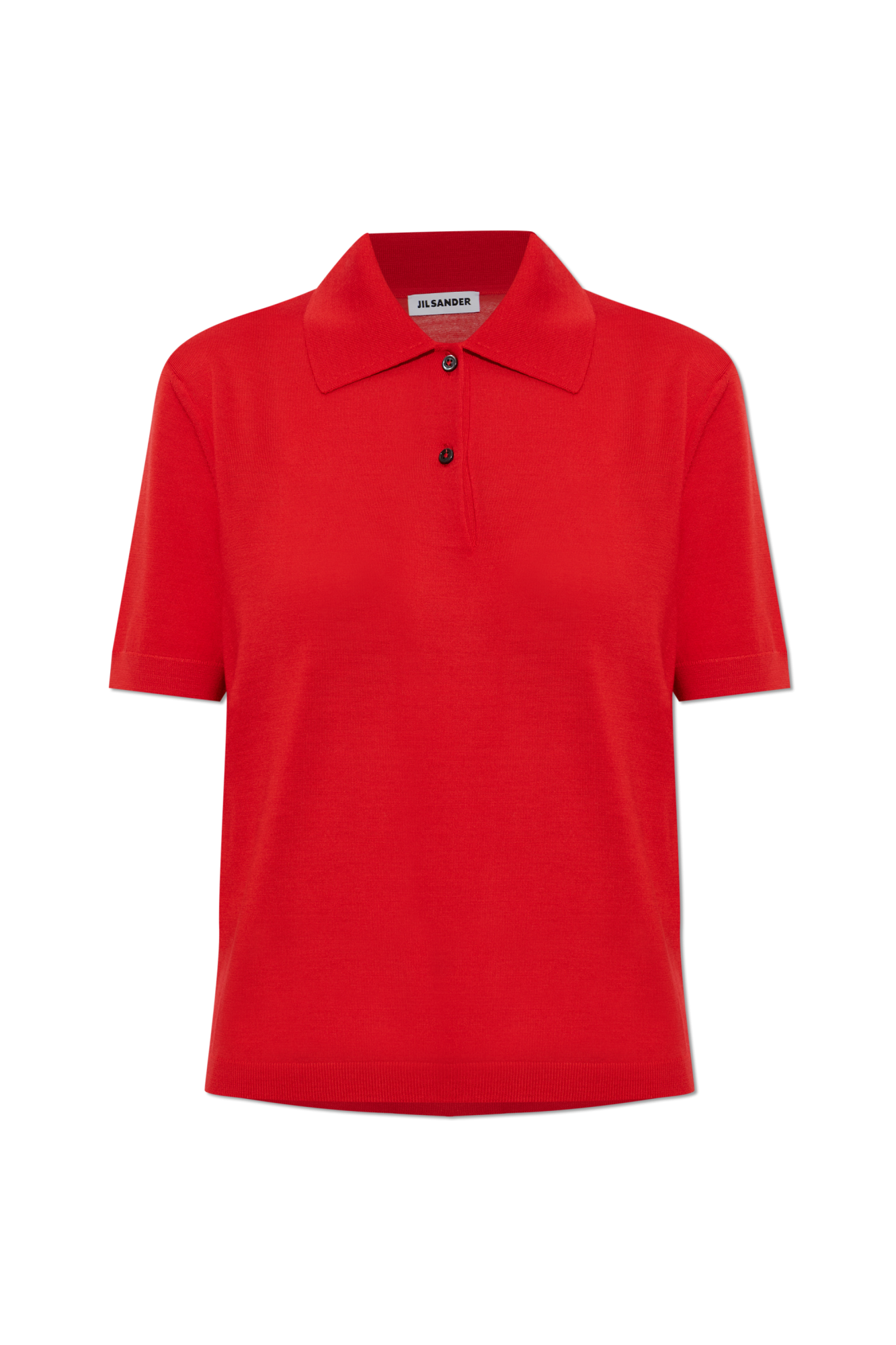 JIL SANDER Wełniane Polo, Kobiety, Czerwony