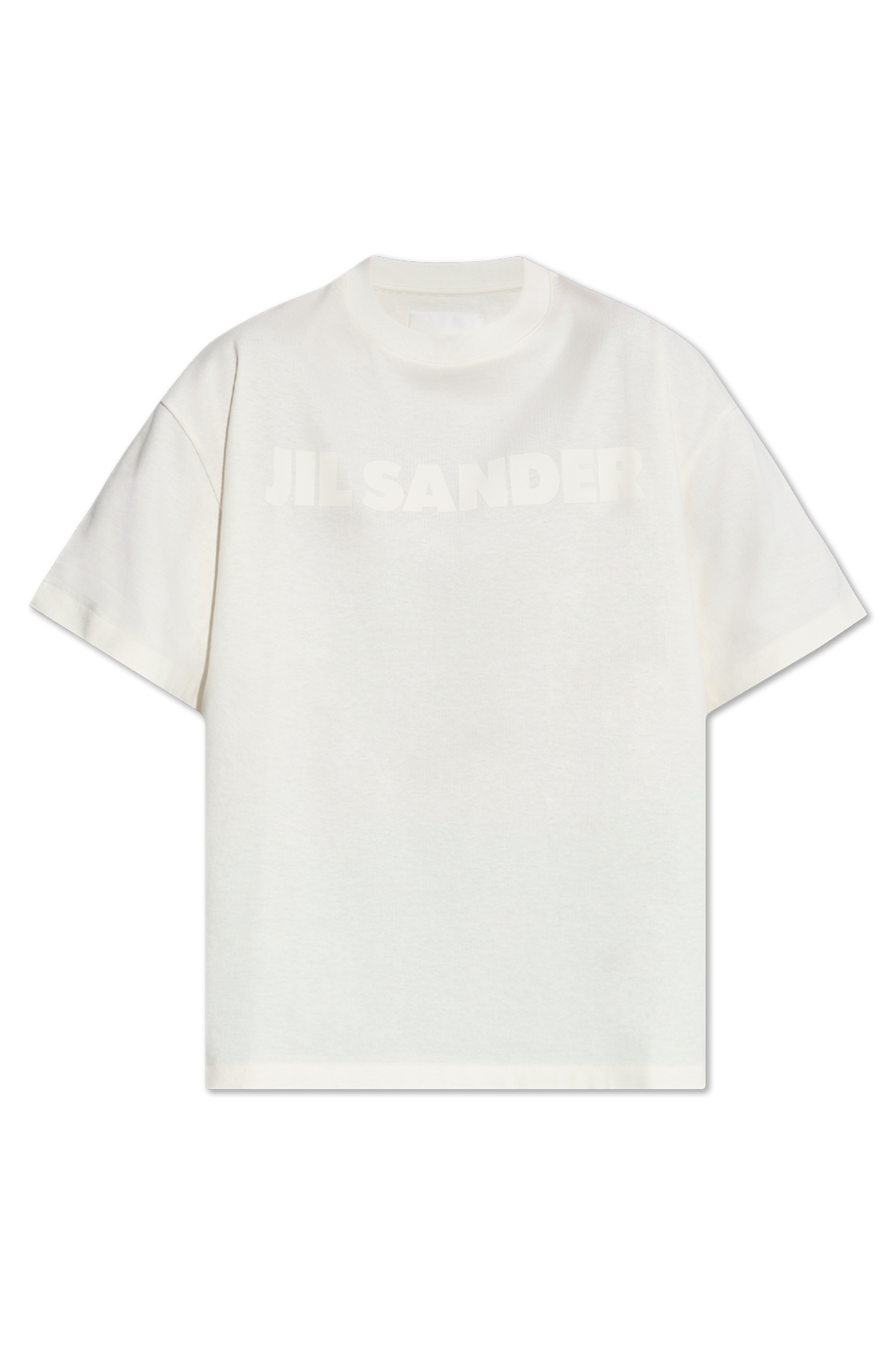 JIL SANDER T-shirt Z Logo, Kobiety, Kremowy