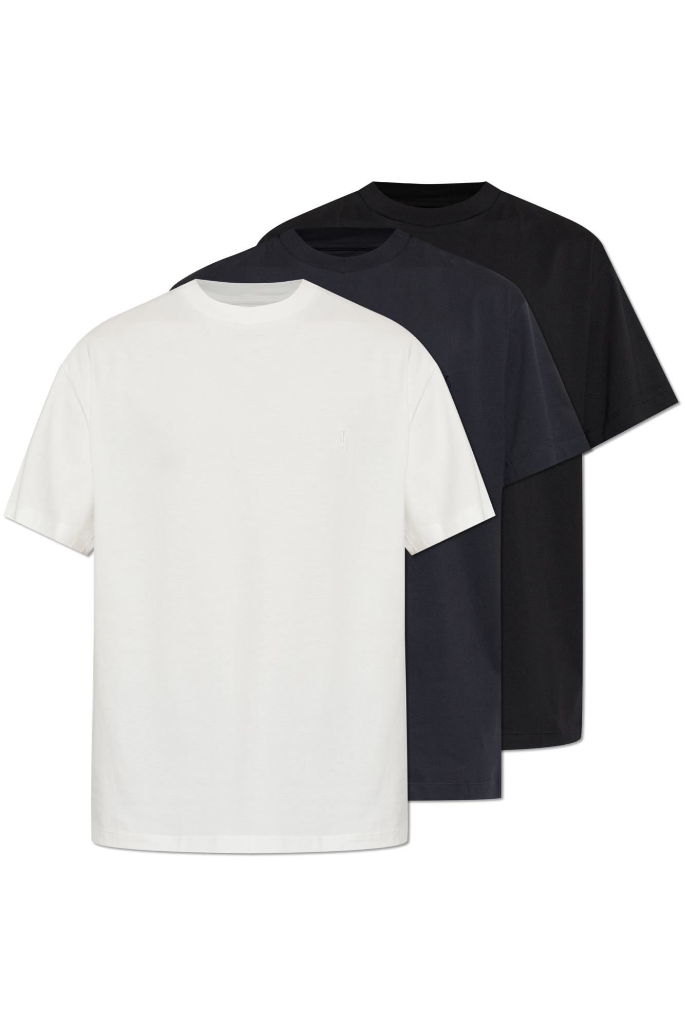 JIL SANDER Trójpak Bawełnianych T-shirtów, Mężczyźni, Biały