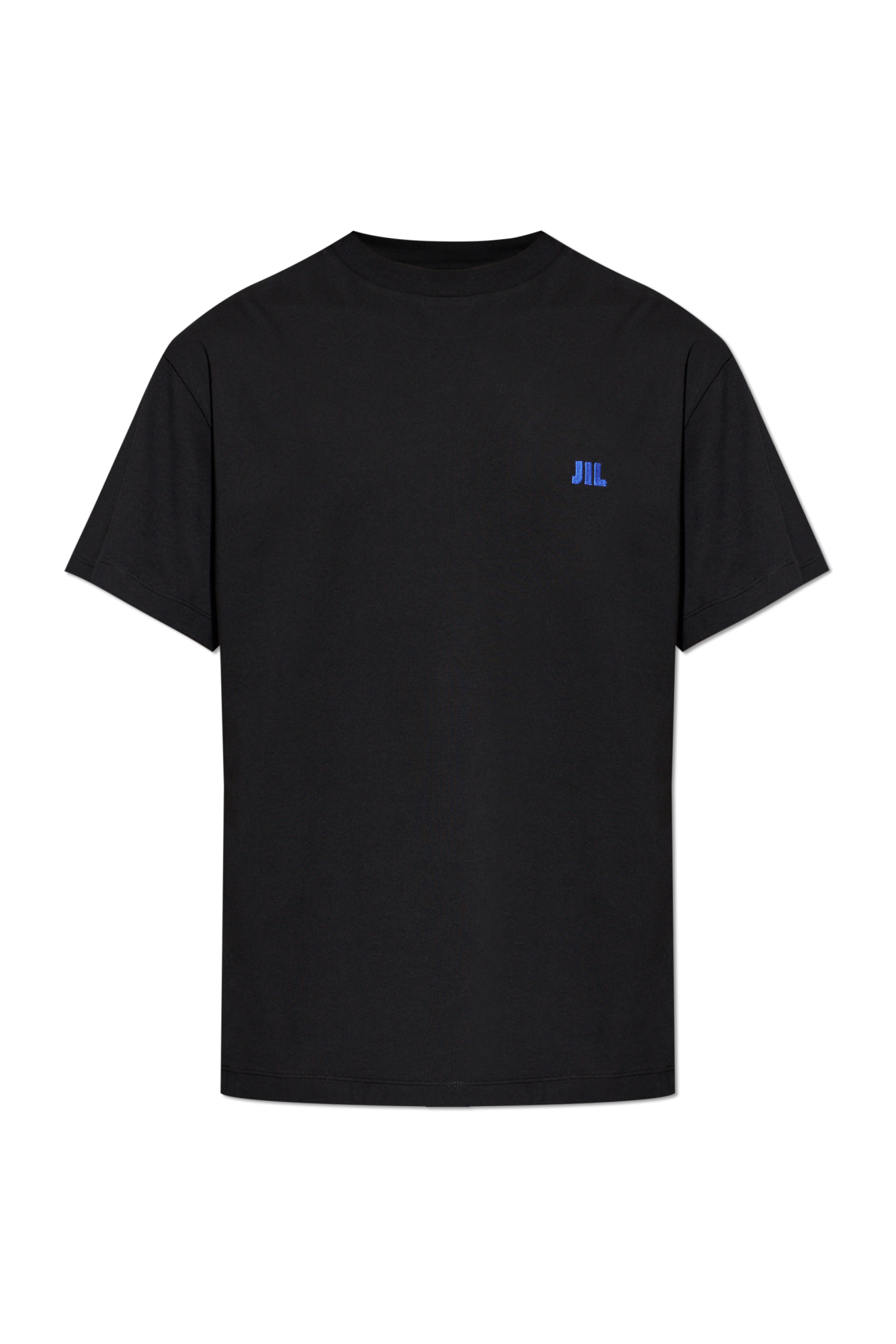 JIL SANDER T-shirt Z Wyszytym Logo, Mężczyźni, Czarny