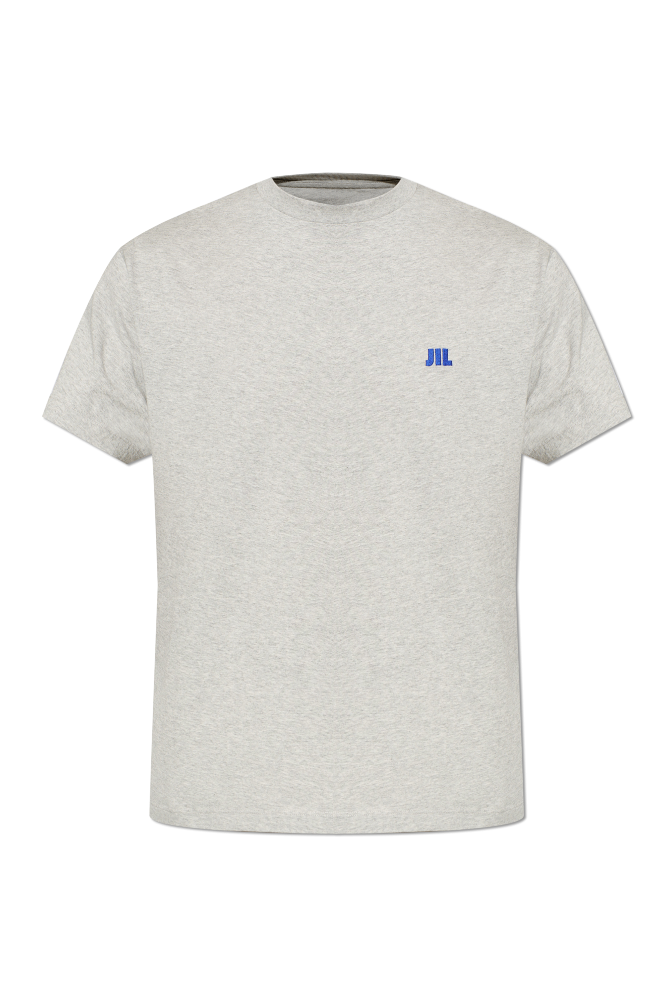 JIL SANDER T-shirt Z Wyszytym Logo, Mężczyźni, Szary