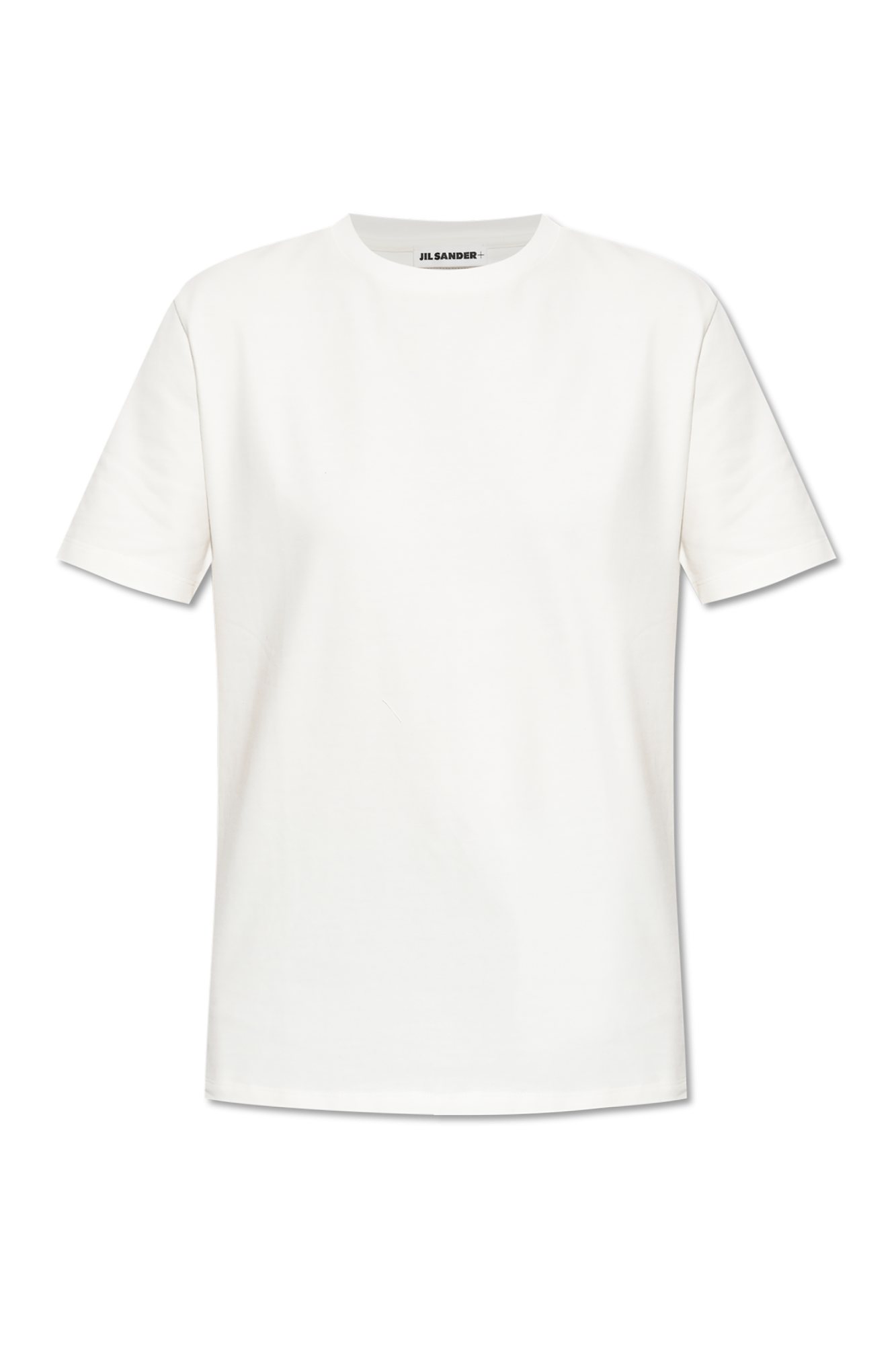 JIL SANDER+ T-shirt Z Naszywką Z Logo, Kobiety, Biały