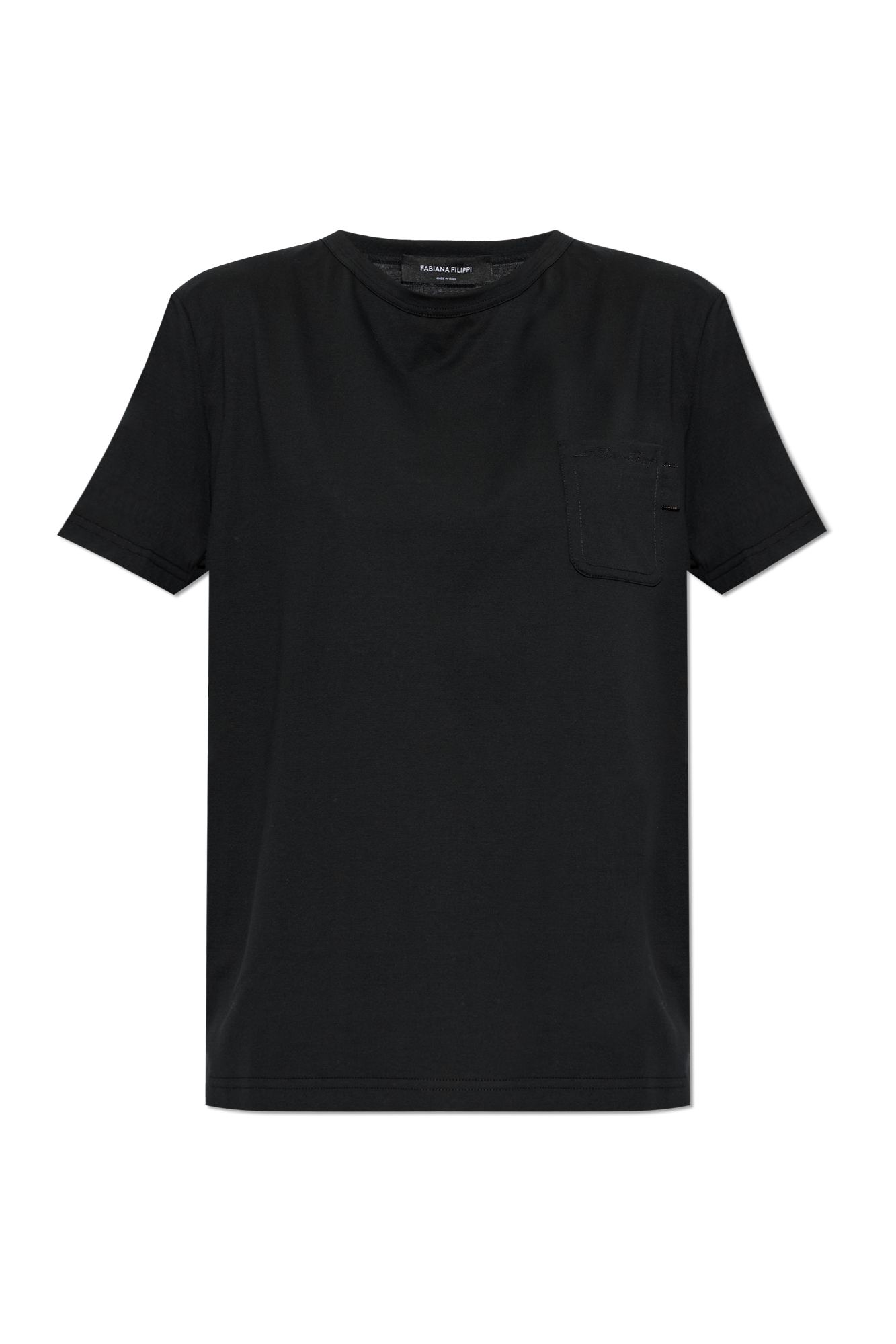 Fabiana Filippi T-shirt Z Kieszenią, Kobiety, Czarny