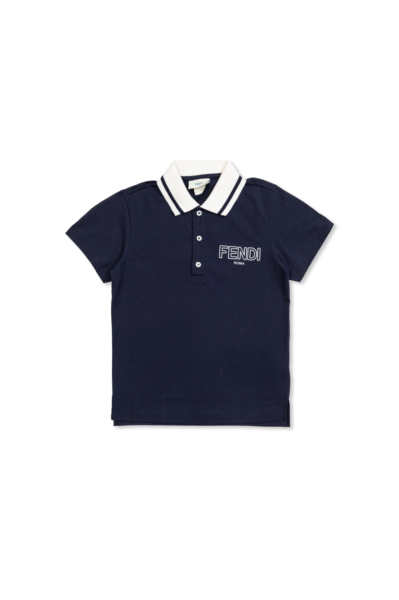 Fendi Kids Polo Z Logo, Unisex, Granatowy