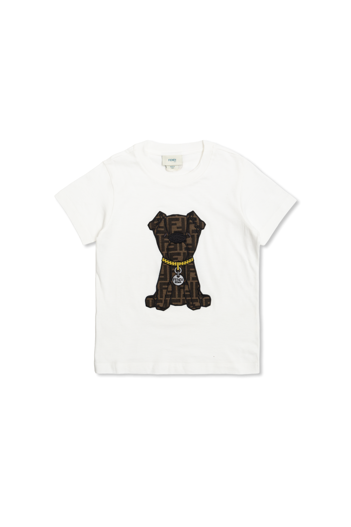 Fendi Kids T-shirt Z Naszywką, Unisex, Biały